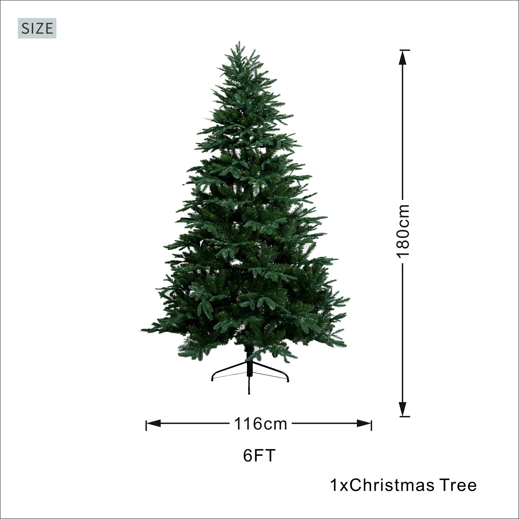Artificial Christmas Tree – 6FT / 7FT Classic Green Holiday Decoration（PJT - 2503） - Direct Wicker