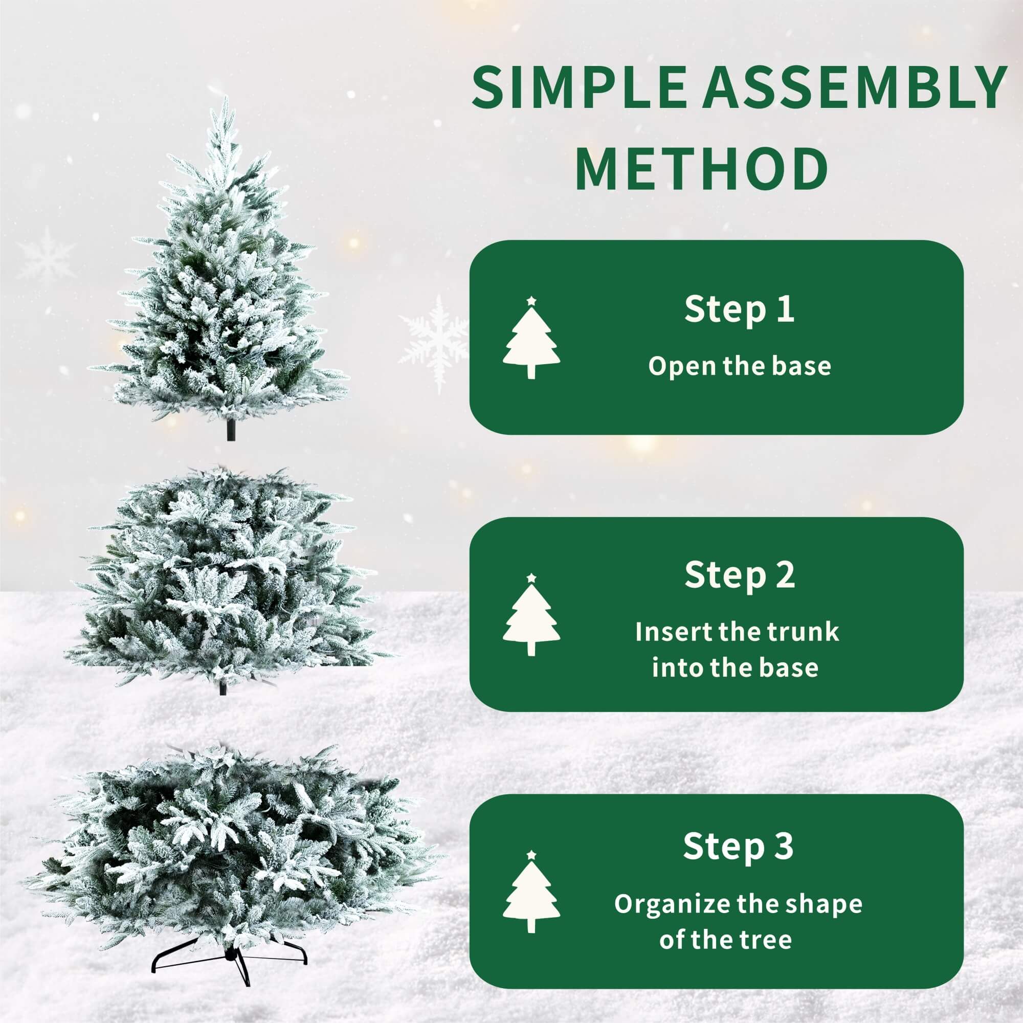 Artificial Christmas Tree – 6FT / 7FT Classic Green Holiday Decoration（PJT - 2506） - Direct Wicker