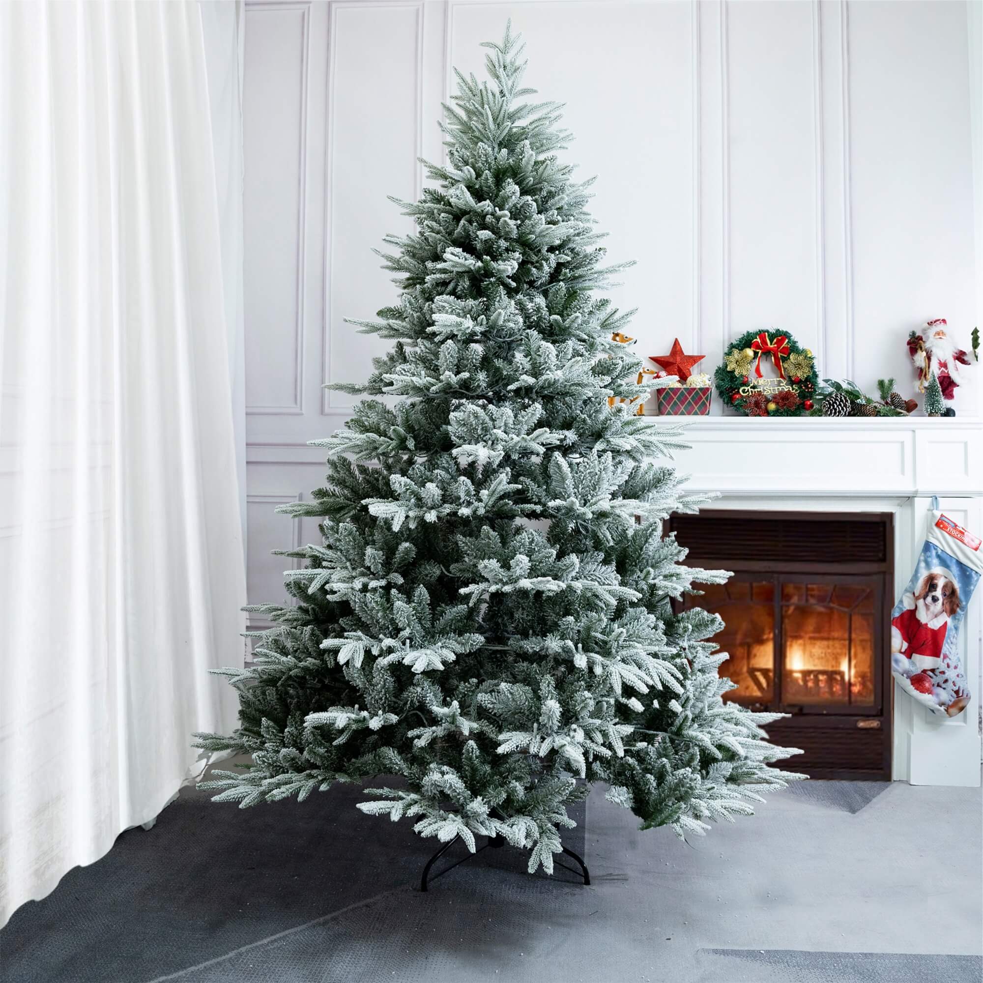 Artificial Christmas Tree – 6FT / 7FT Classic Green Holiday Decoration（PJT - 2506） - Direct Wicker