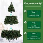 Artificial Christmas Tree – Classic Green Holiday Decoration（PJT - 2502） - Direct Wicker