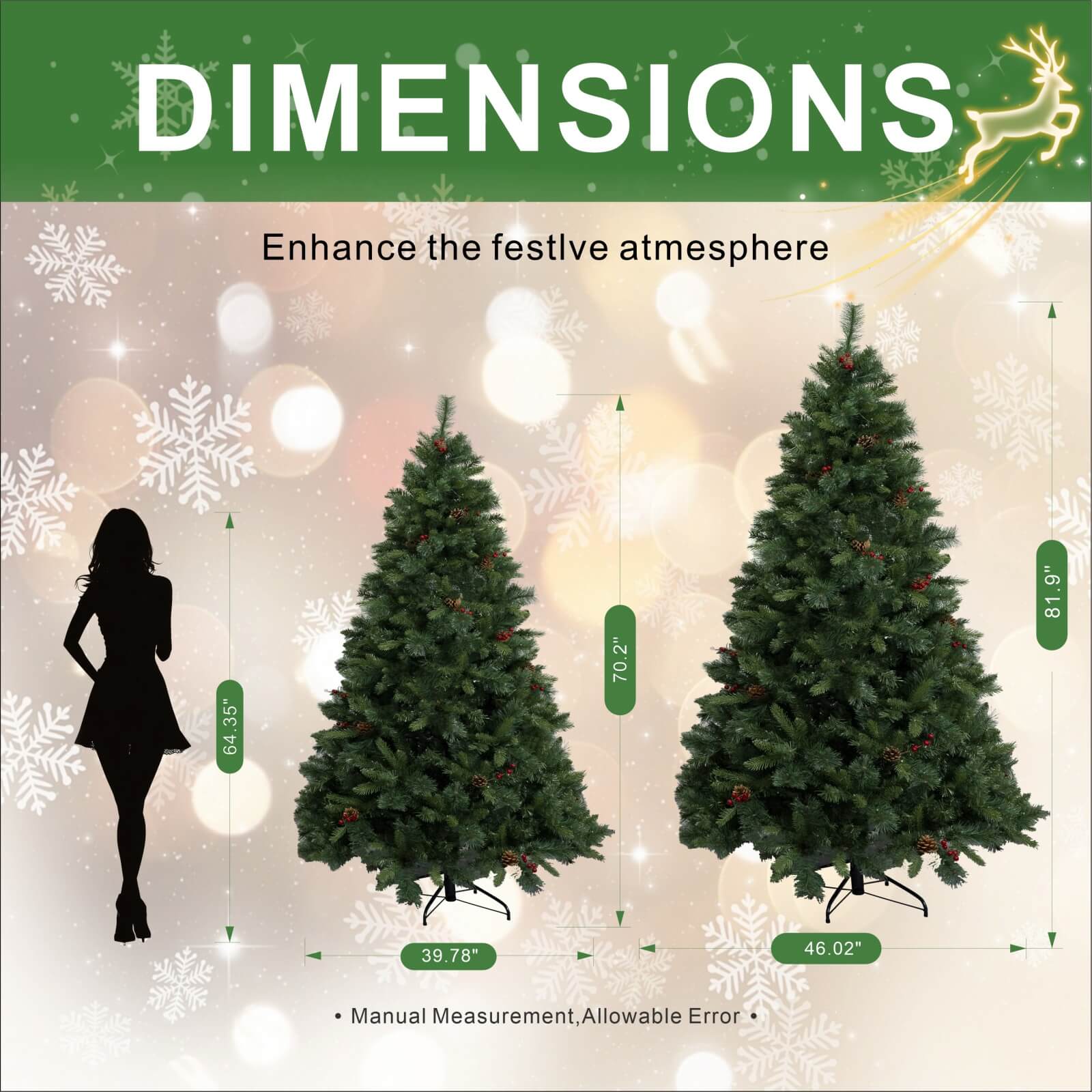Artificial Christmas Tree – Classic Green Holiday Decoration（PJT - 2502） - Direct Wicker