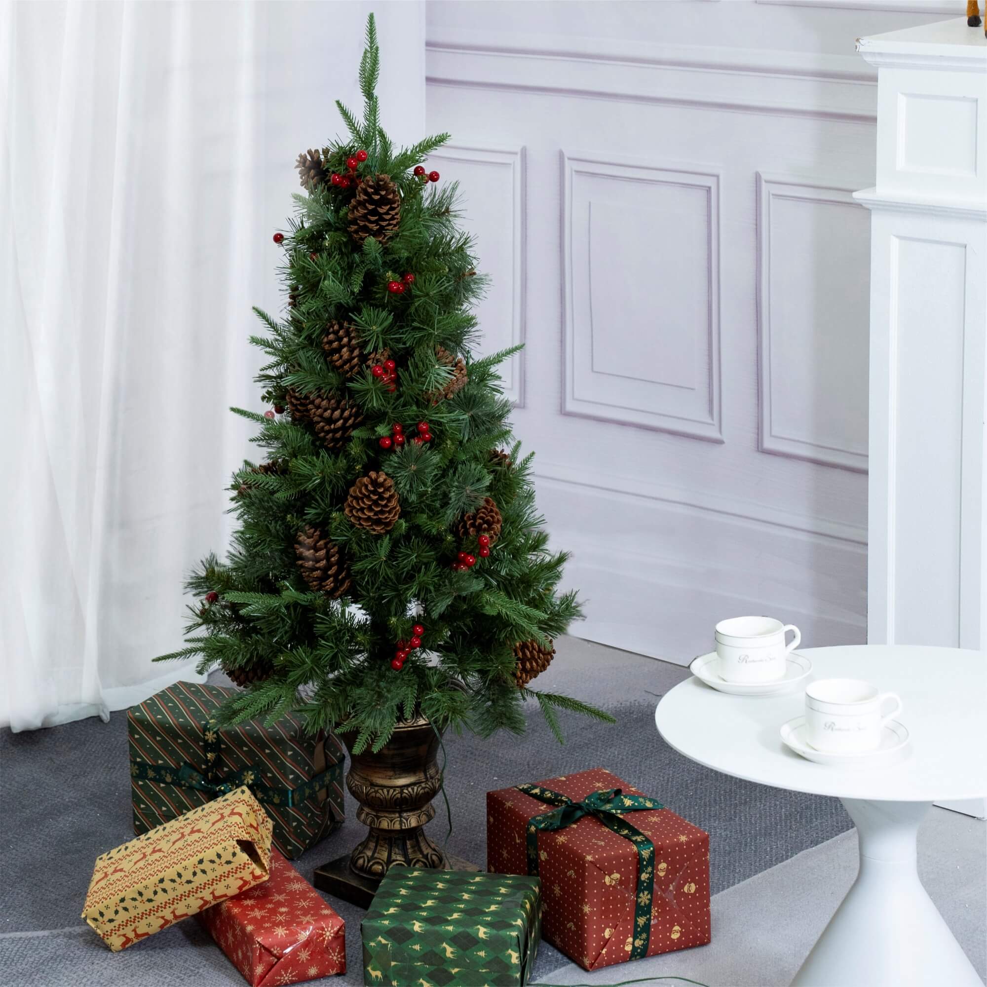 Artificial Christmas Tree with Classic Full Branch Design – 4FT (PJT - 2509) - Direct Wicker