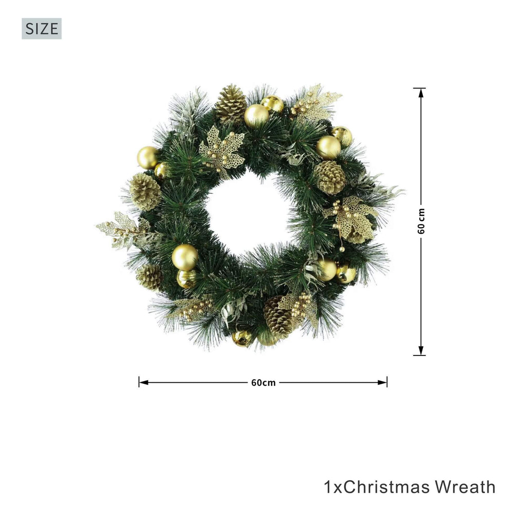 Artificial Christmas Wreath Collection - 23.62"(PJW-2510 / PJW-2512) - Direct Wicker