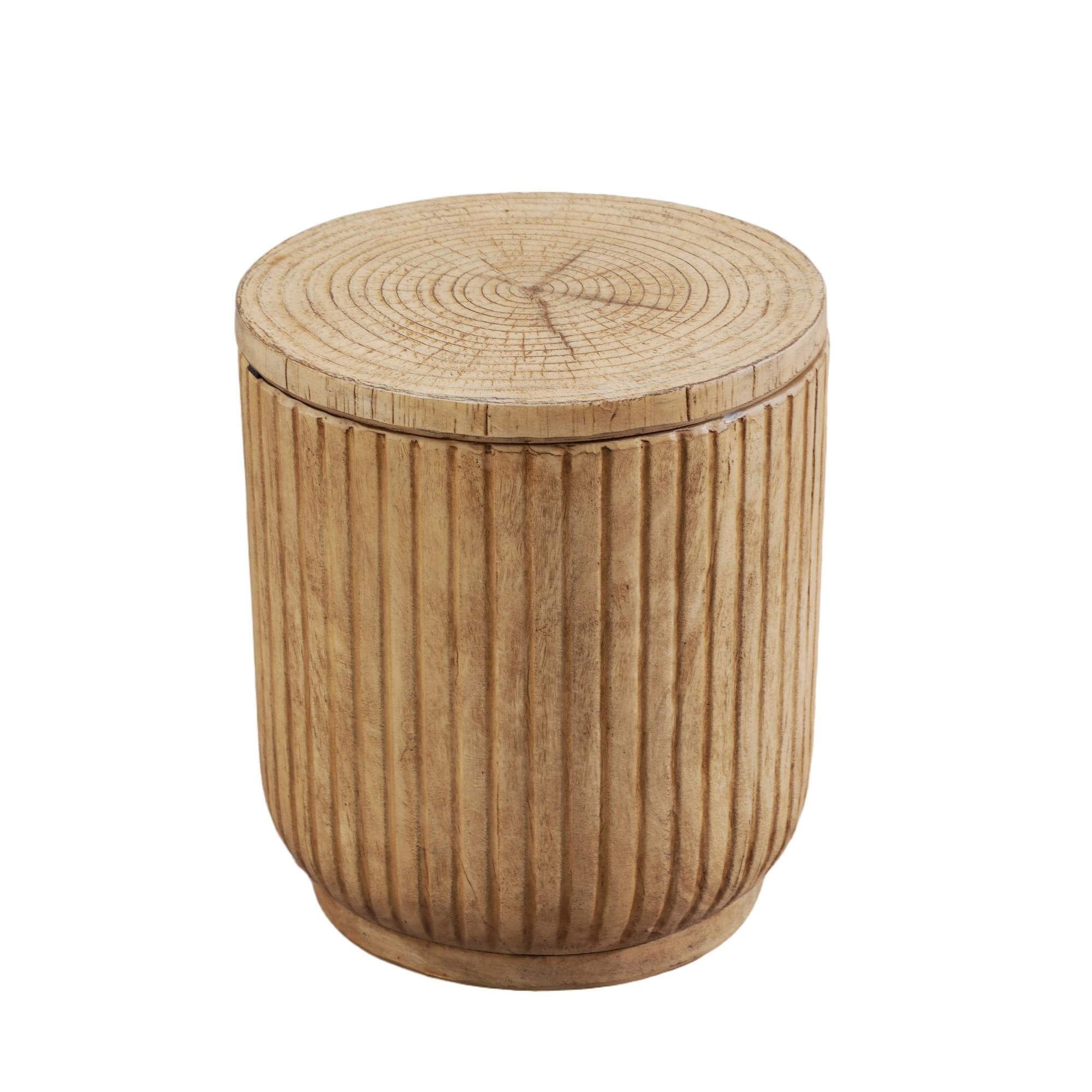 Brown Side Table with Ice Bucket – Terrafab Composite Material（PAT - 24917IB） - Direct Wicker