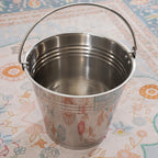 Brown Side Table with Ice Bucket – Terrafab Composite Material（PAT - 24917IB） - Direct Wicker