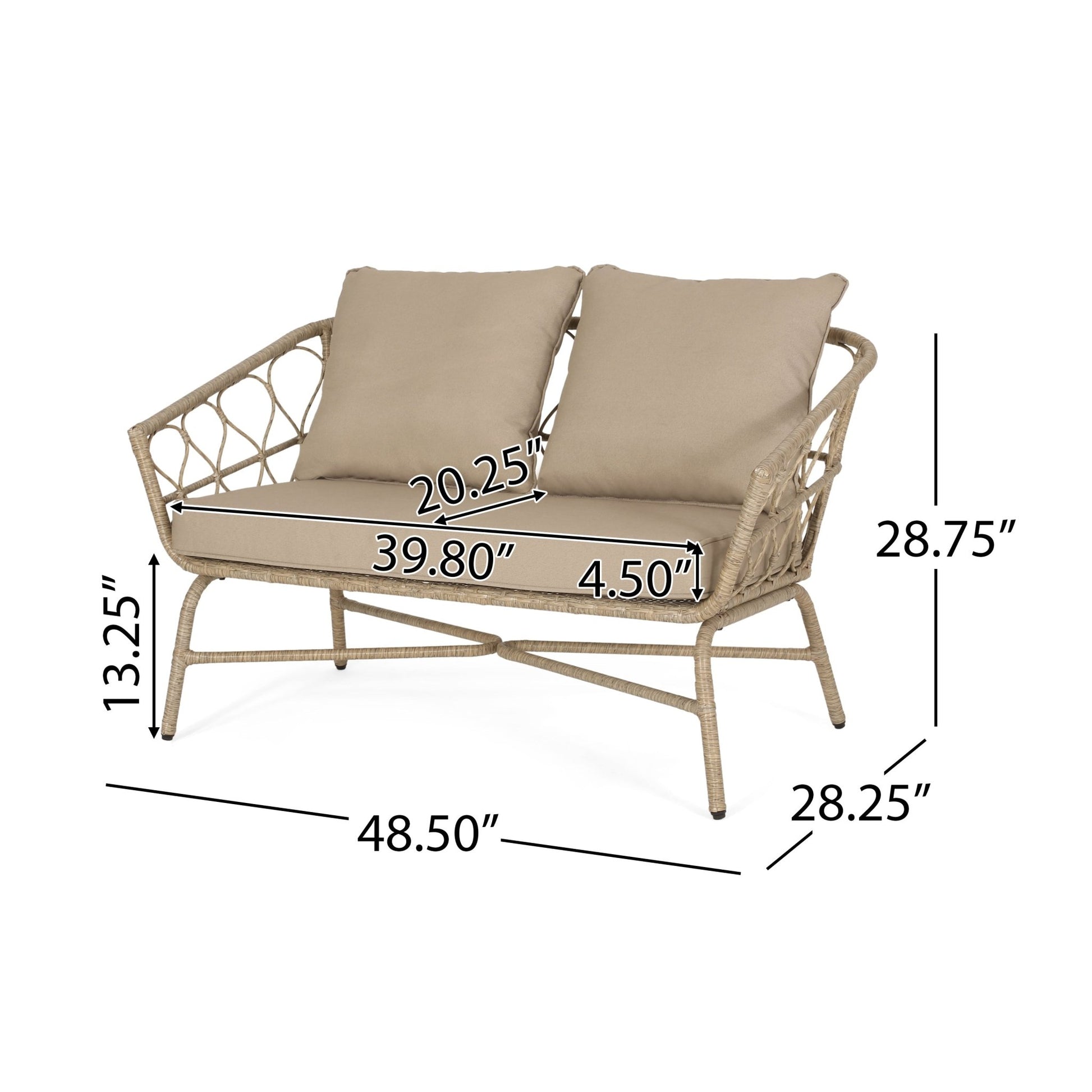 BRUCE LOVESEAT (70416.00LBRN) - Direct Wicker