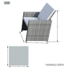 Carmel 6 - Seater Outdoor Dining Set - Rectangular Dining Table (PAD - 3234TA) - Direct Wicker