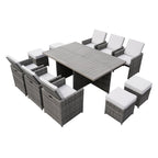 Carmel 6 - Seater Outdoor Dining Set - Rectangular Dining Table (PAD - 3234TA) - Direct Wicker