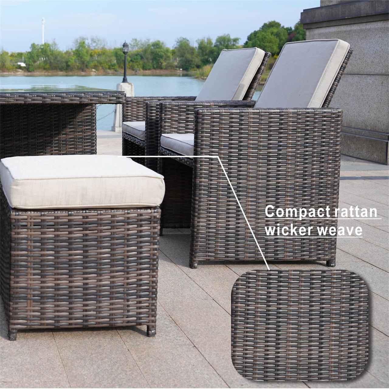 Carmel Outdoor Armchairs – Set of 2 (PAD-3234) - Direct Wicker