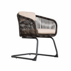 Classic Premium Dense Woven Rope Design Iron Spring Chair Set of 2 (PAC-2651-BR-KD) - Direct Wicker