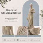 Classical Woman Garden Statue, Blue-Gray Finish (GS-2639-GR-CY) - Direct Wicker
