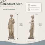 Classical Woman Garden Statue, Blue-Gray Finish (GS-2639-GR-CY) - Direct Wicker
