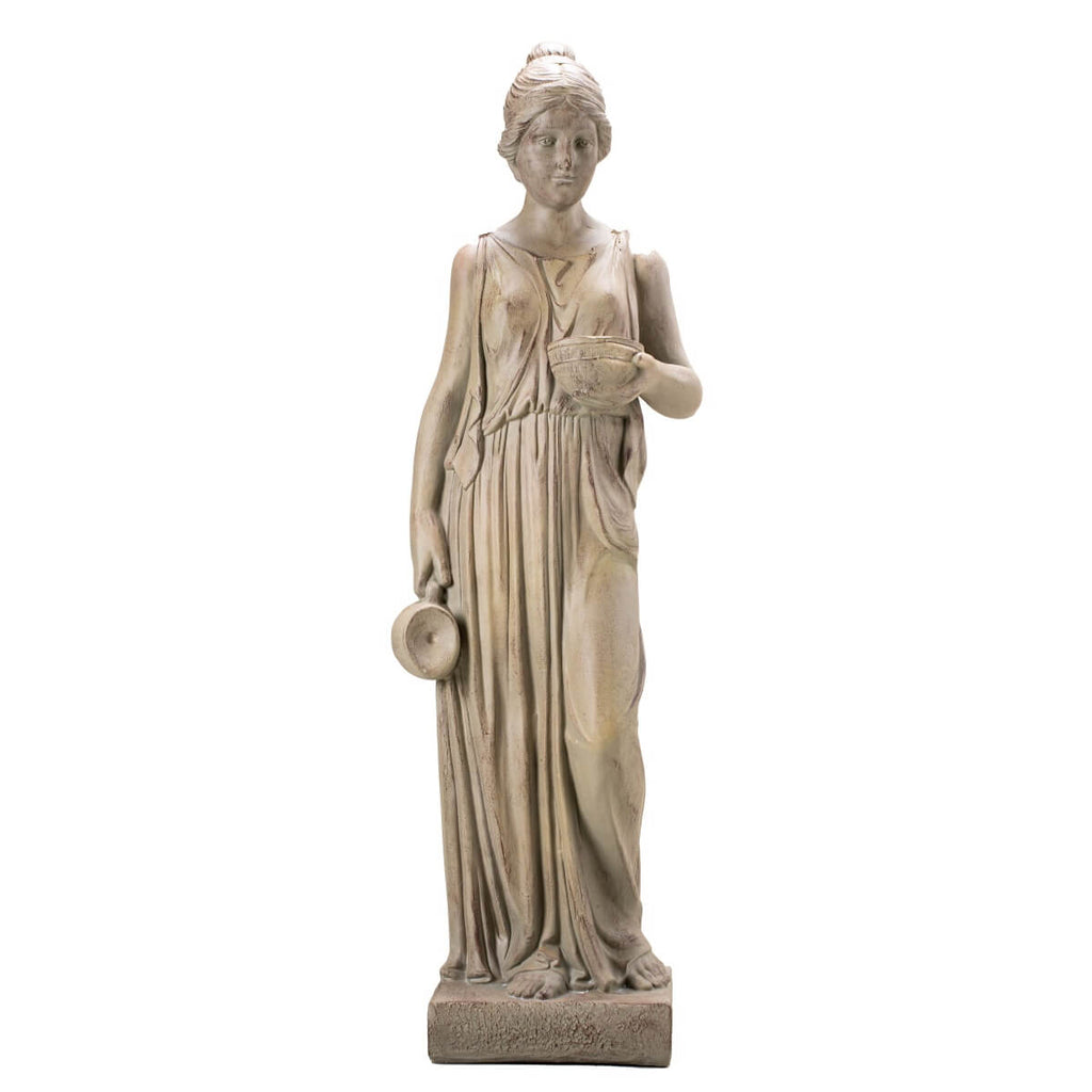 Classical Woman Garden Statue, Blue-Gray Finish (GS-2639-GR-CY) - Direct Wicker