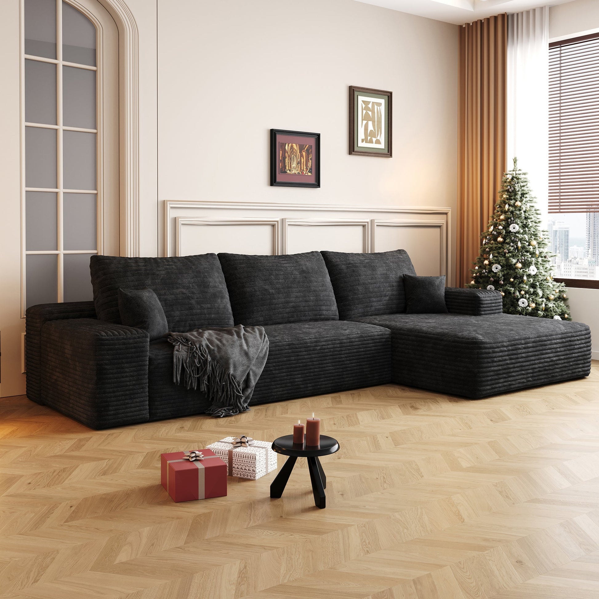 Cloud Sectional Couch with L - Shape Chaise, Modern Modular Sofa (W2824S00025) - Direct Wicker