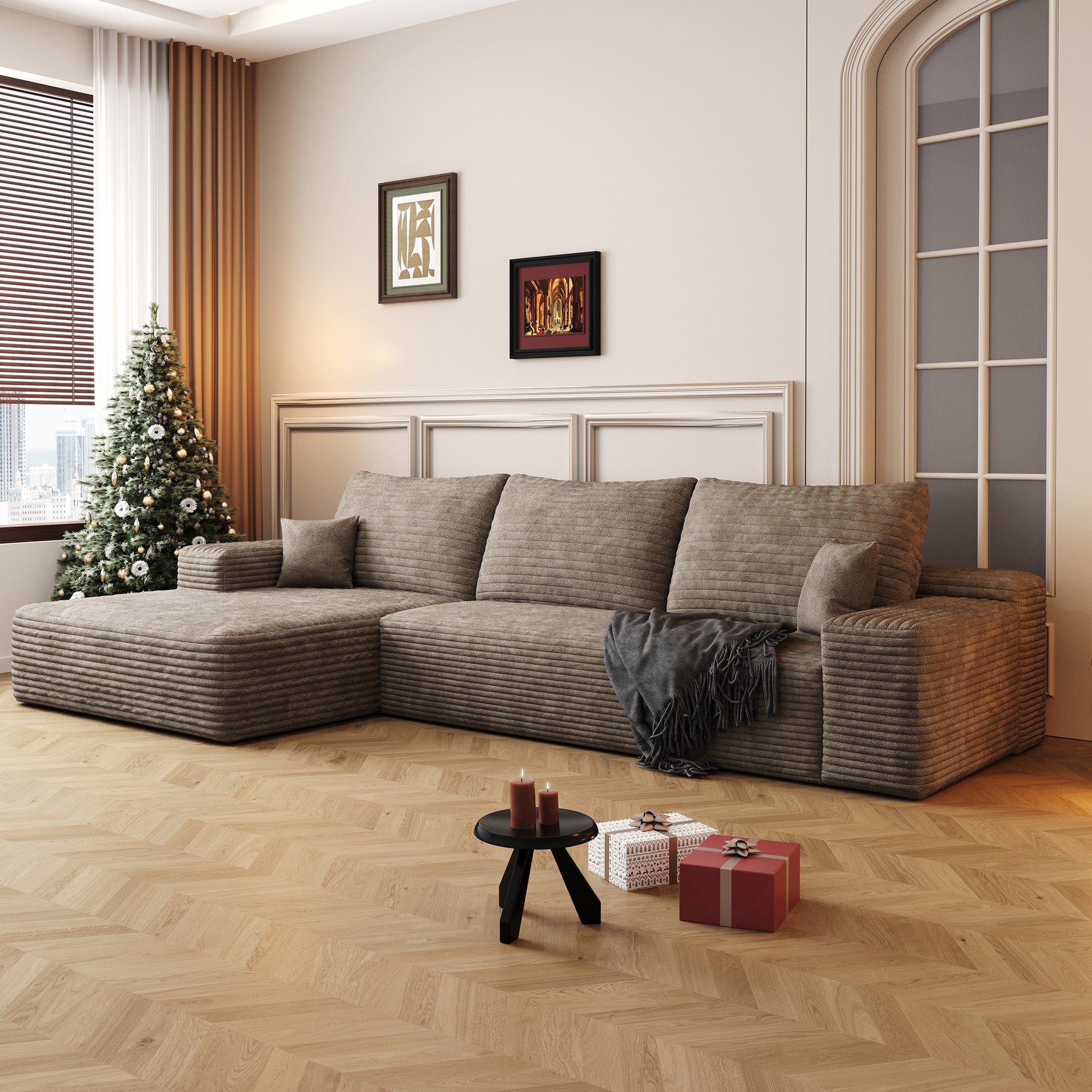 Cloud Sectional Couch with L - Shape Chaise, Modern Modular Sofa (W2824S00052) - Direct Wicker