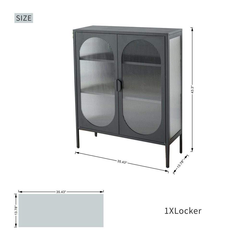 Cold rolled steel super thick long iris glass peep proof iron locker (DW - DC06) - Direct Wicker