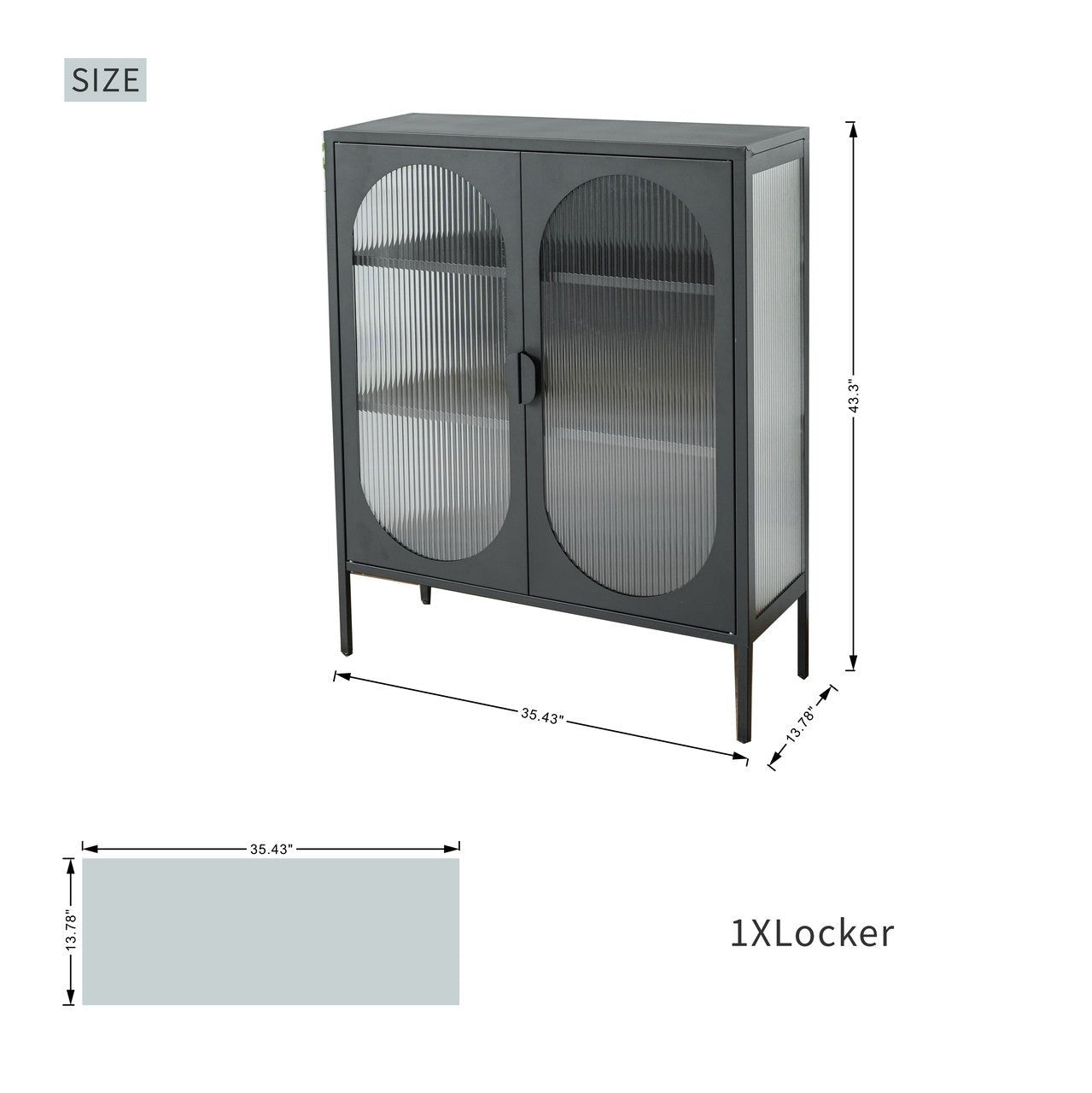 Cold rolled steel super thick long iris glass peep proof iron locker (DW - DC06) - Direct Wicker
