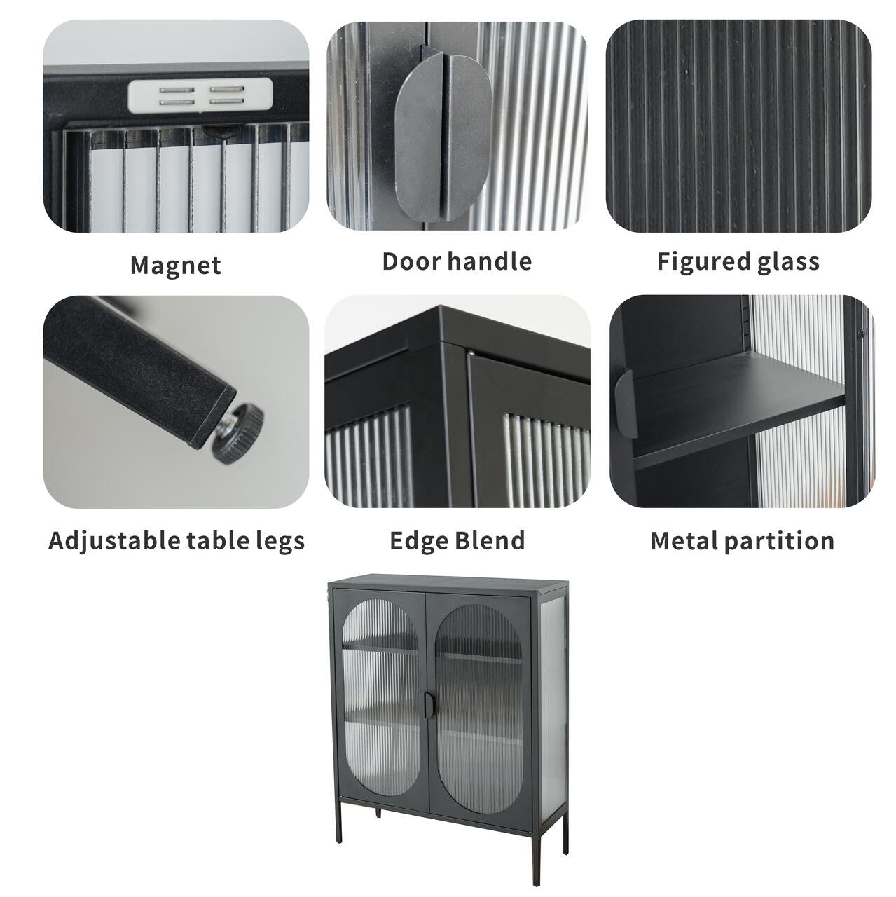 Cold rolled steel super thick long iris glass peep proof iron locker (DW - DC06) - Direct Wicker