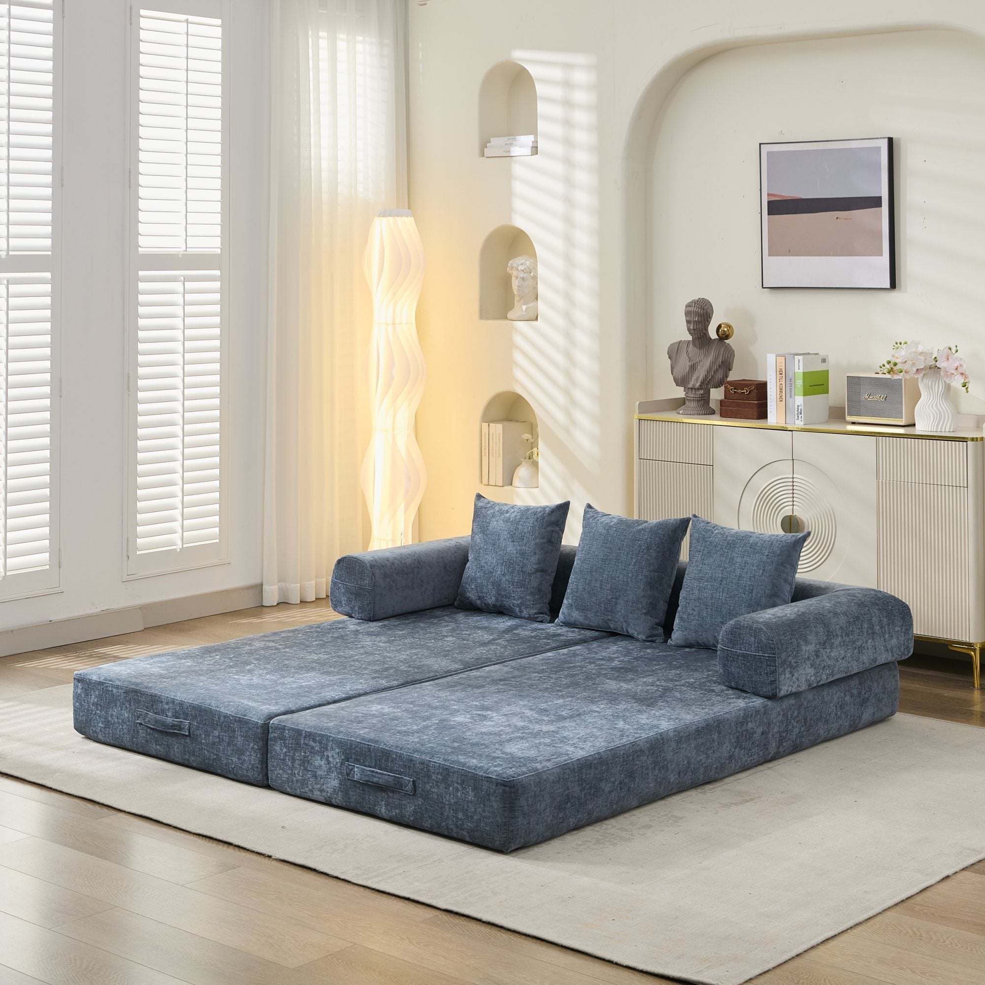 Comfy Convertible Folding Mattress Couch, Floor Sofa Bed - Direct Wicker