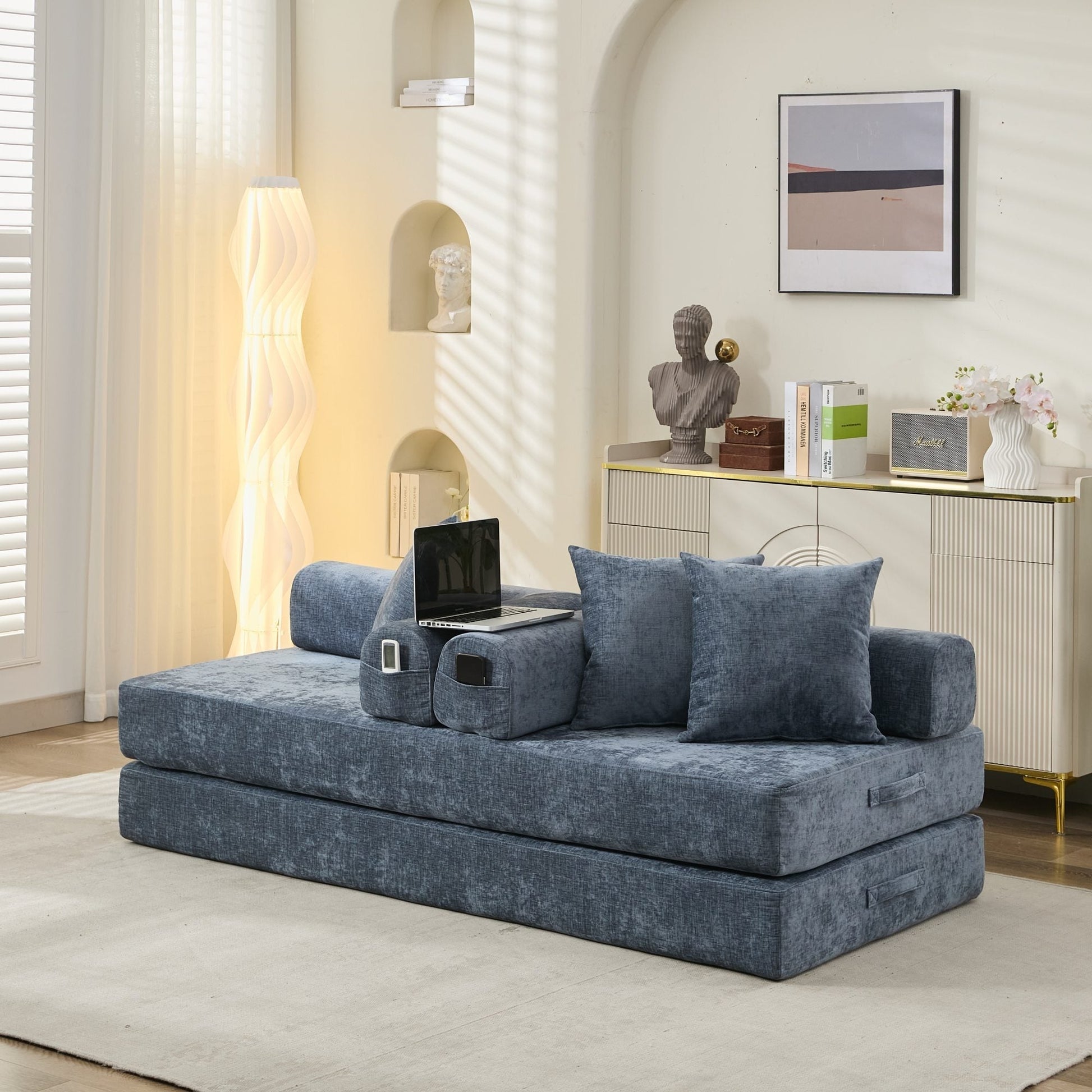 Comfy Convertible Folding Mattress Couch, Floor Sofa Bed - Direct Wicker