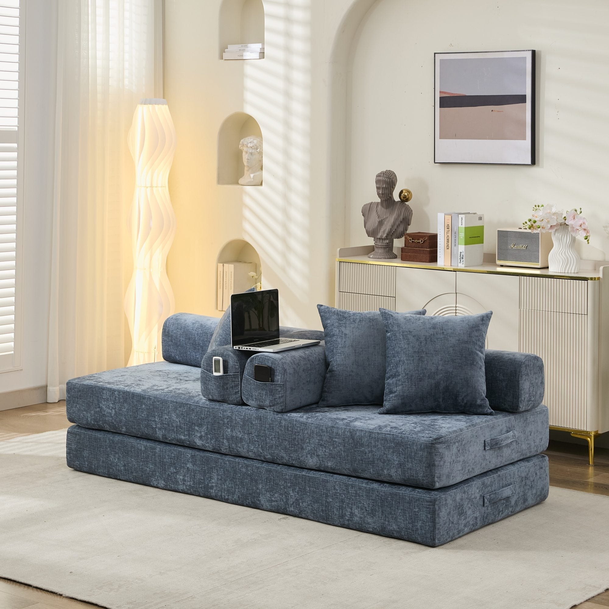 Comfy Convertible Folding Mattress Couch, Floor Sofa Bed - Direct Wicker