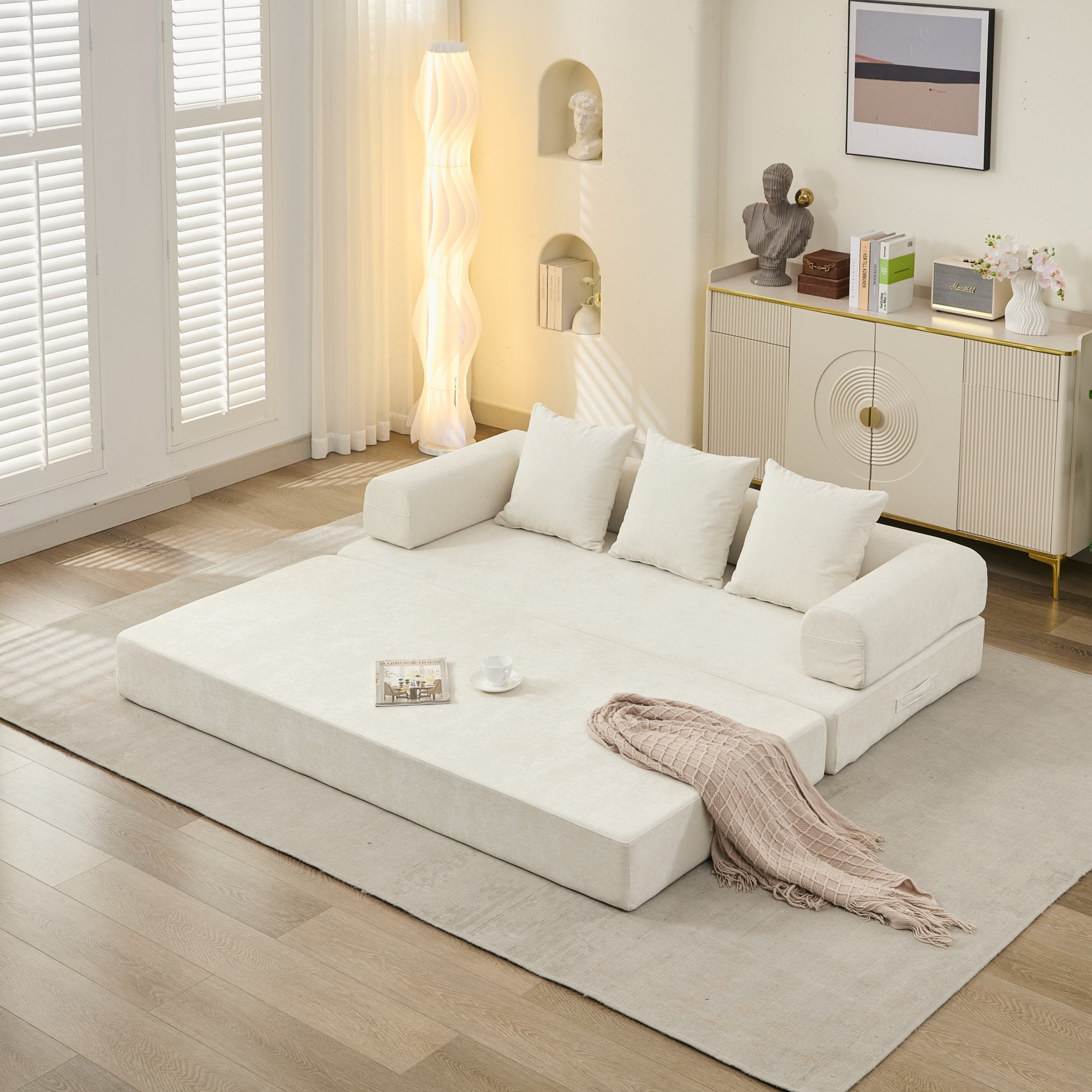 Comfy Convertible Folding Mattress Couch, Floor Sofa Bed - Direct Wicker