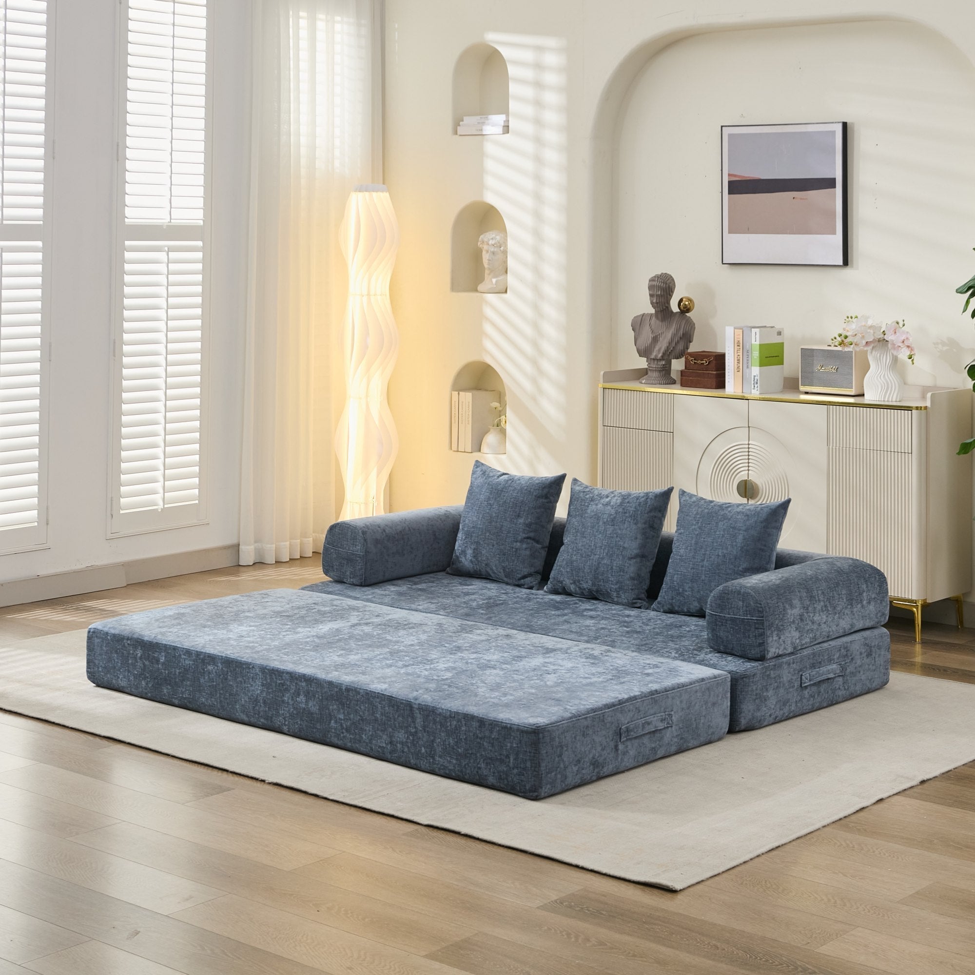 Comfy Convertible Folding Mattress Couch, Floor Sofa Bed - Direct Wicker