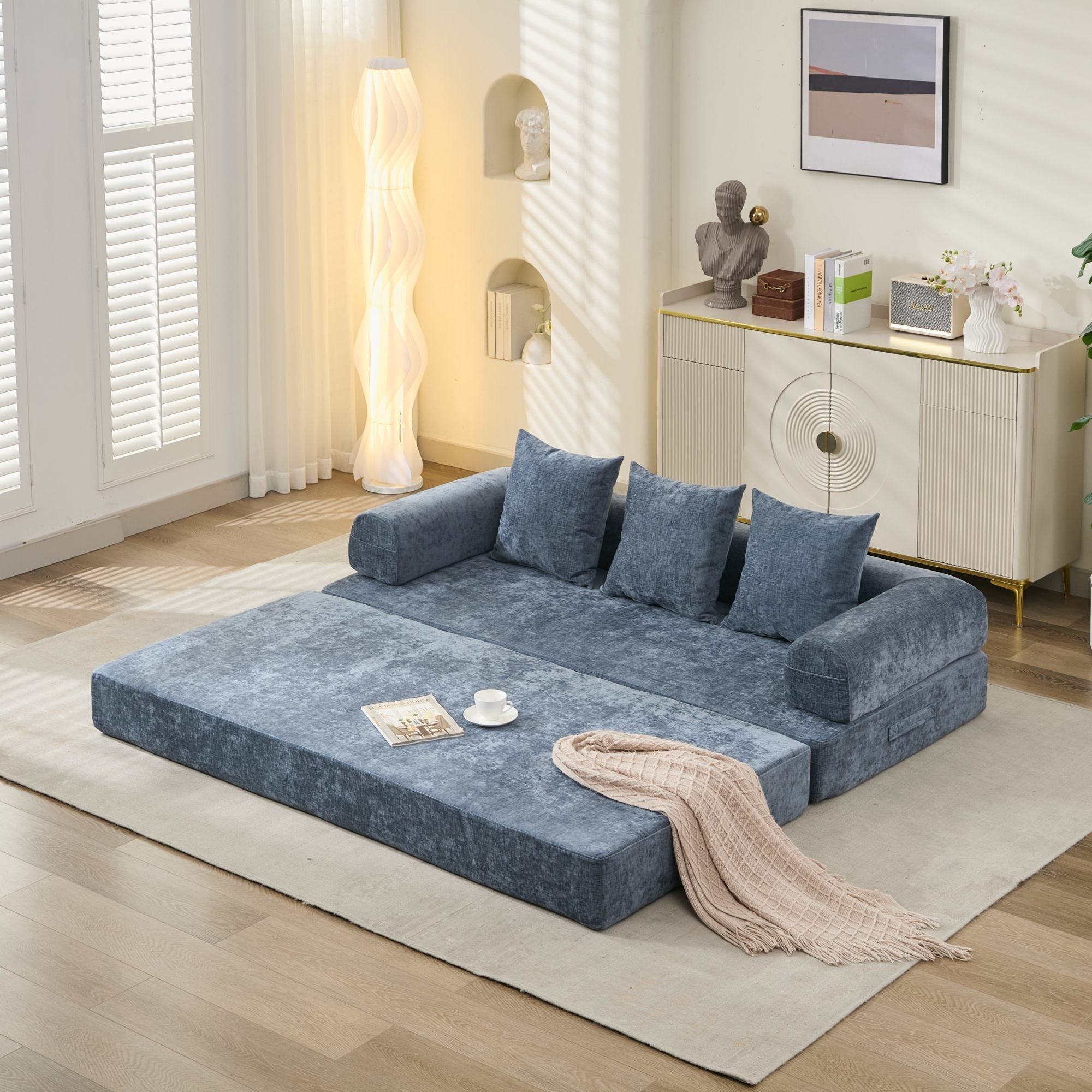 Comfy Convertible Folding Mattress Couch, Floor Sofa Bed - Direct Wicker