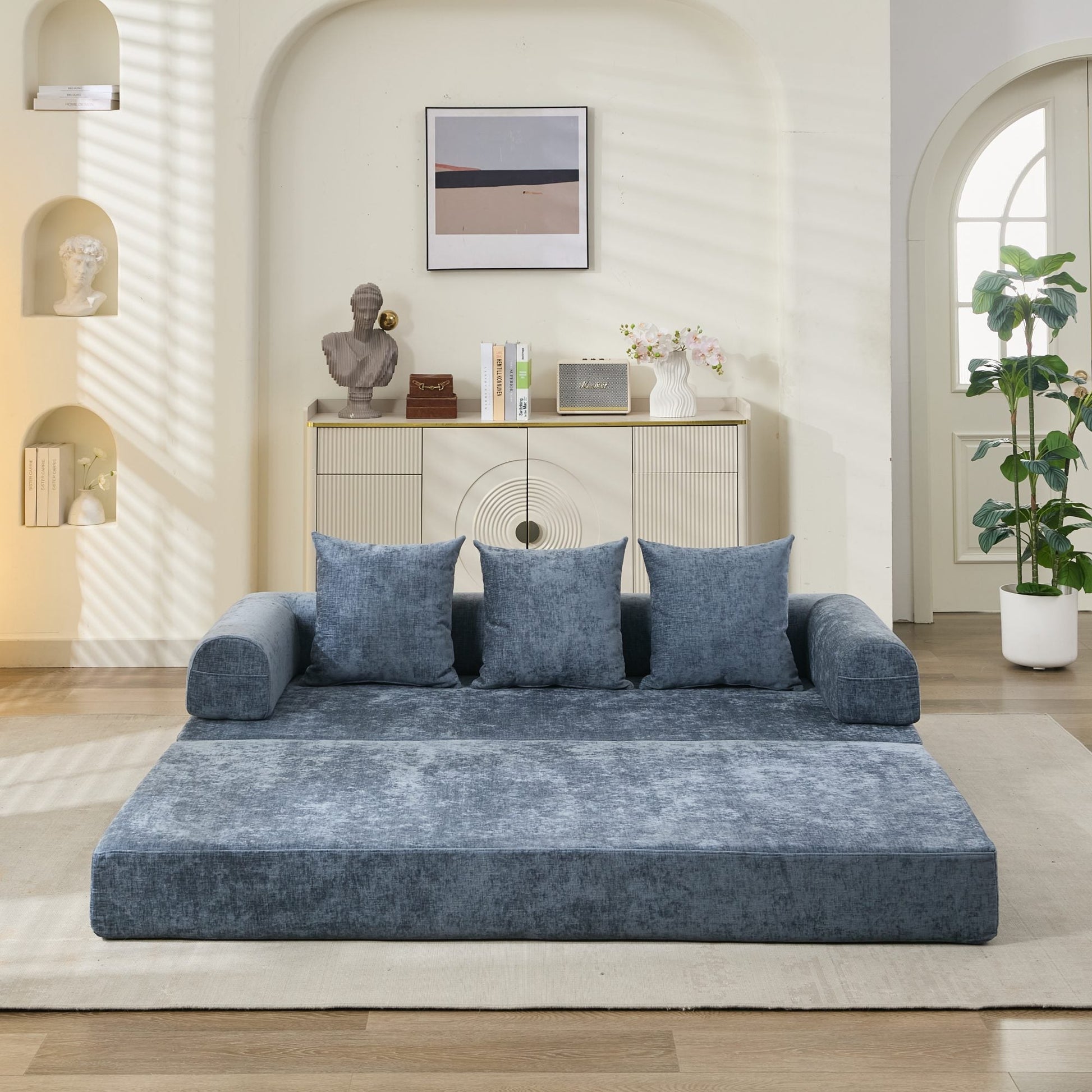 Comfy Convertible Folding Mattress Couch, Floor Sofa Bed - Direct Wicker