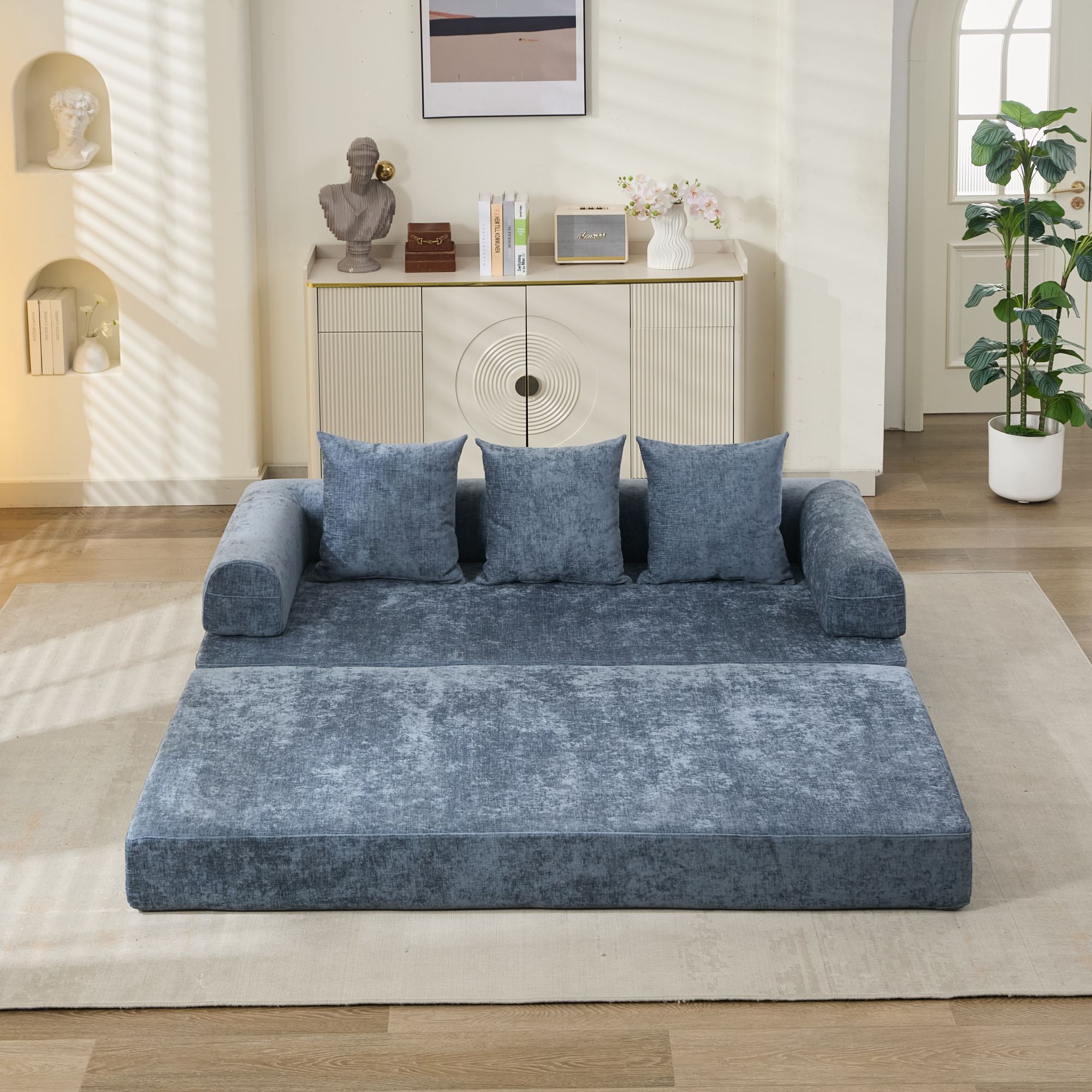 Comfy Convertible Folding Mattress Couch, Floor Sofa Bed - Direct Wicker