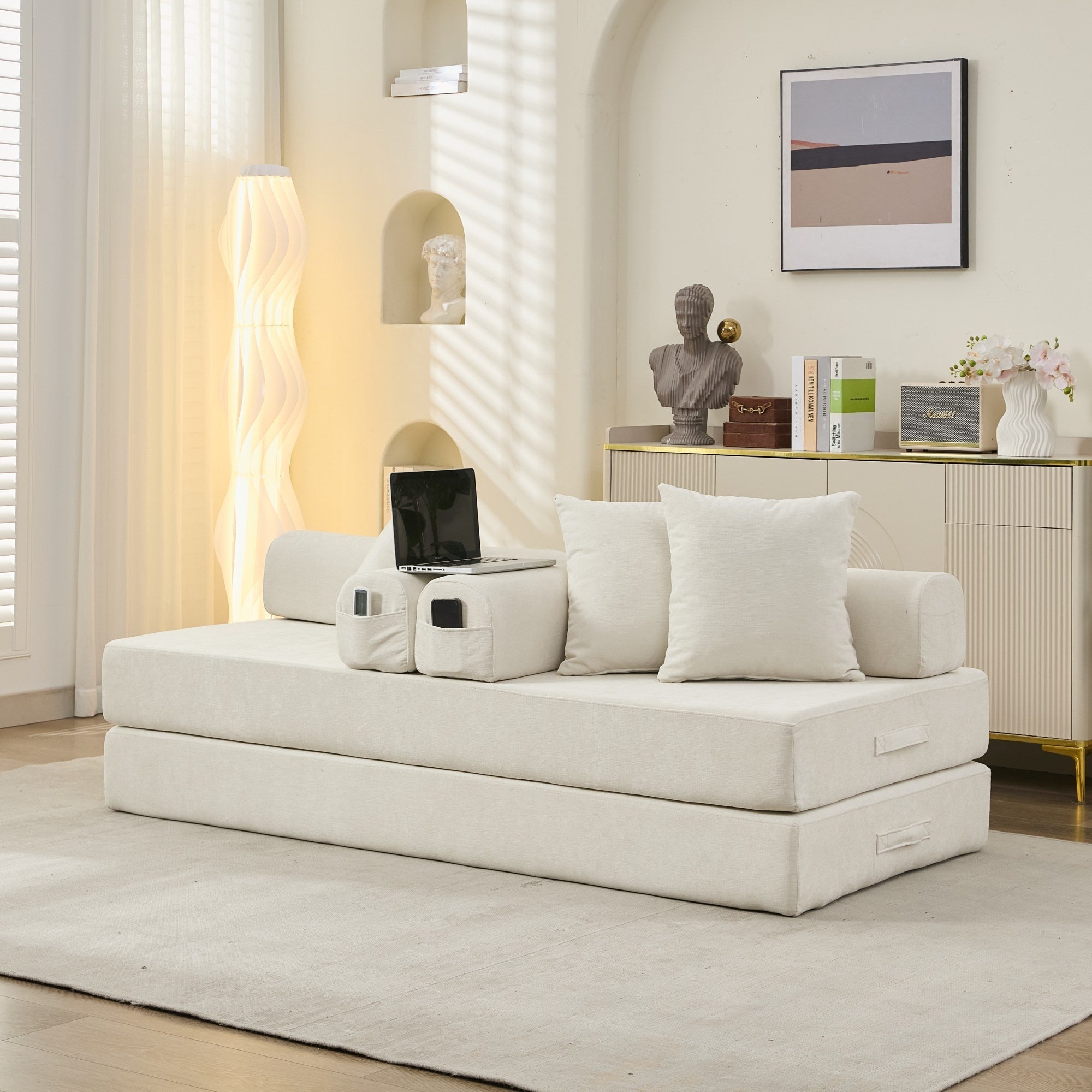 Comfy Convertible Folding Mattress Couch, Floor Sofa Bed - Direct Wicker