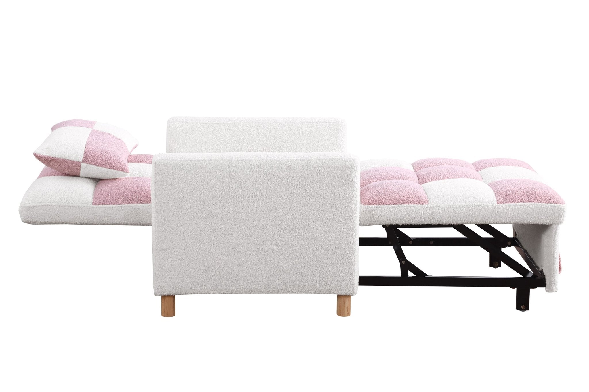 Convertible Sleeper Sofa Chair Bed, Adjustable Chair with Pillow, Multi-Functional Sleeper Chair  - Direct Wicker