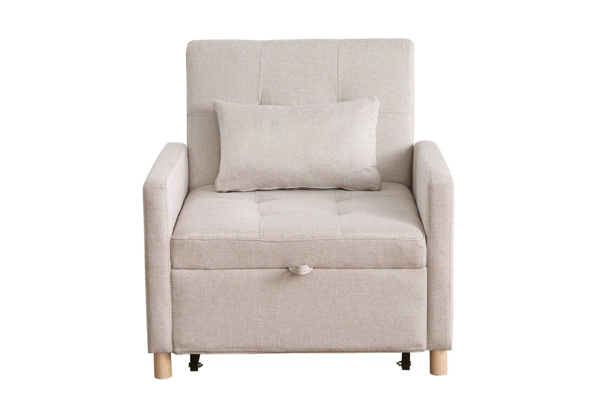 Convertible Sleeper Sofa Chair Bed, Adjustable Chair with Pillow (W1420131261) - Direct Wicker