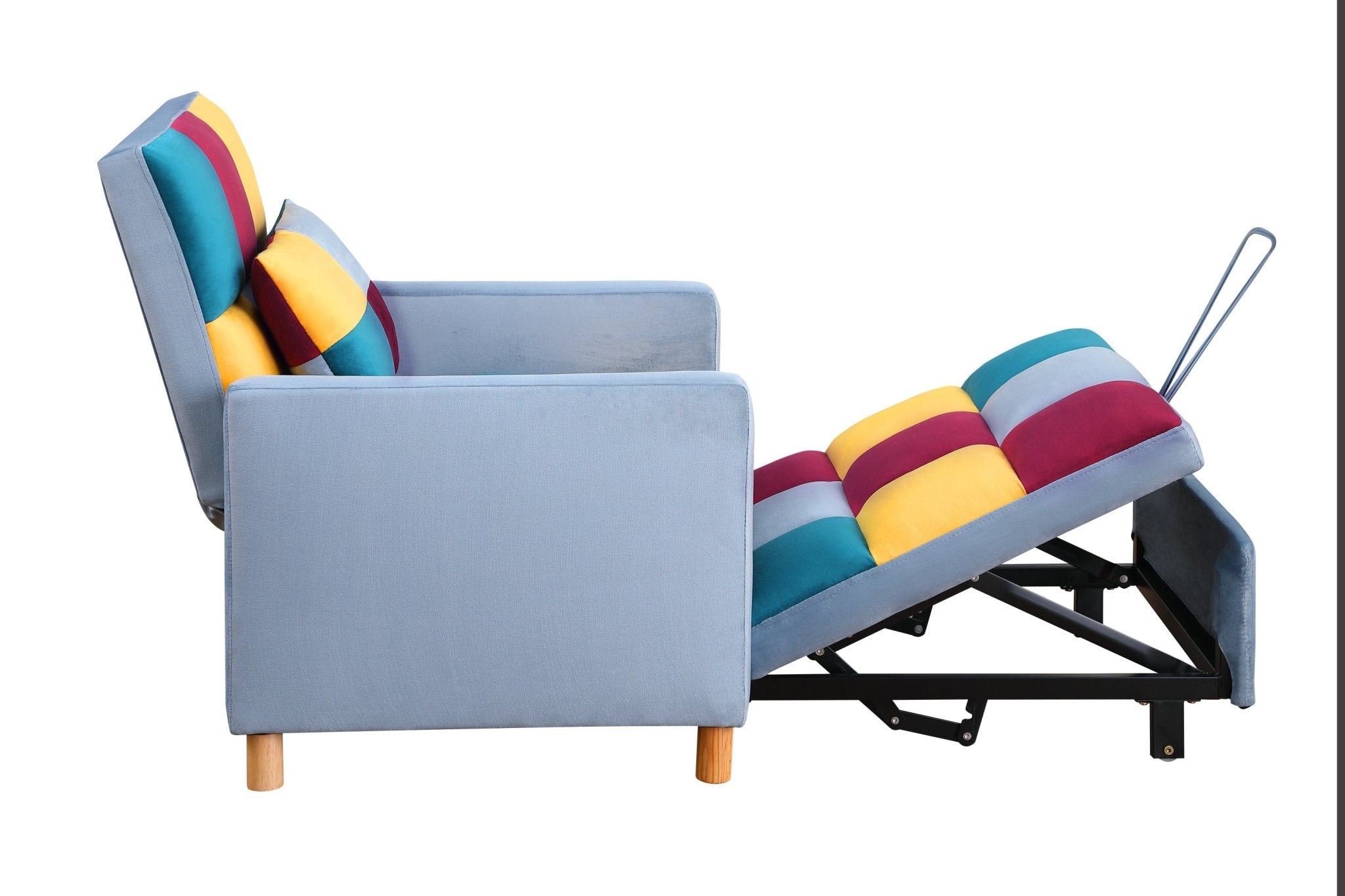 Convertible Sleeper Sofa Chair Bed, Adjustable Chair with Pillow (W142084298) - Direct Wicker