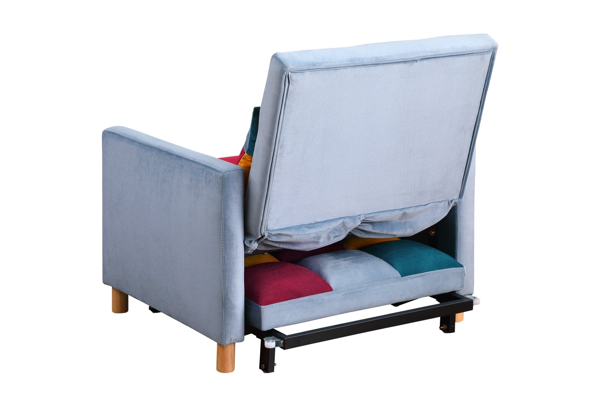 Convertible Sleeper Sofa Chair Bed, Adjustable Chair with Pillow (W142084298) - Direct Wicker