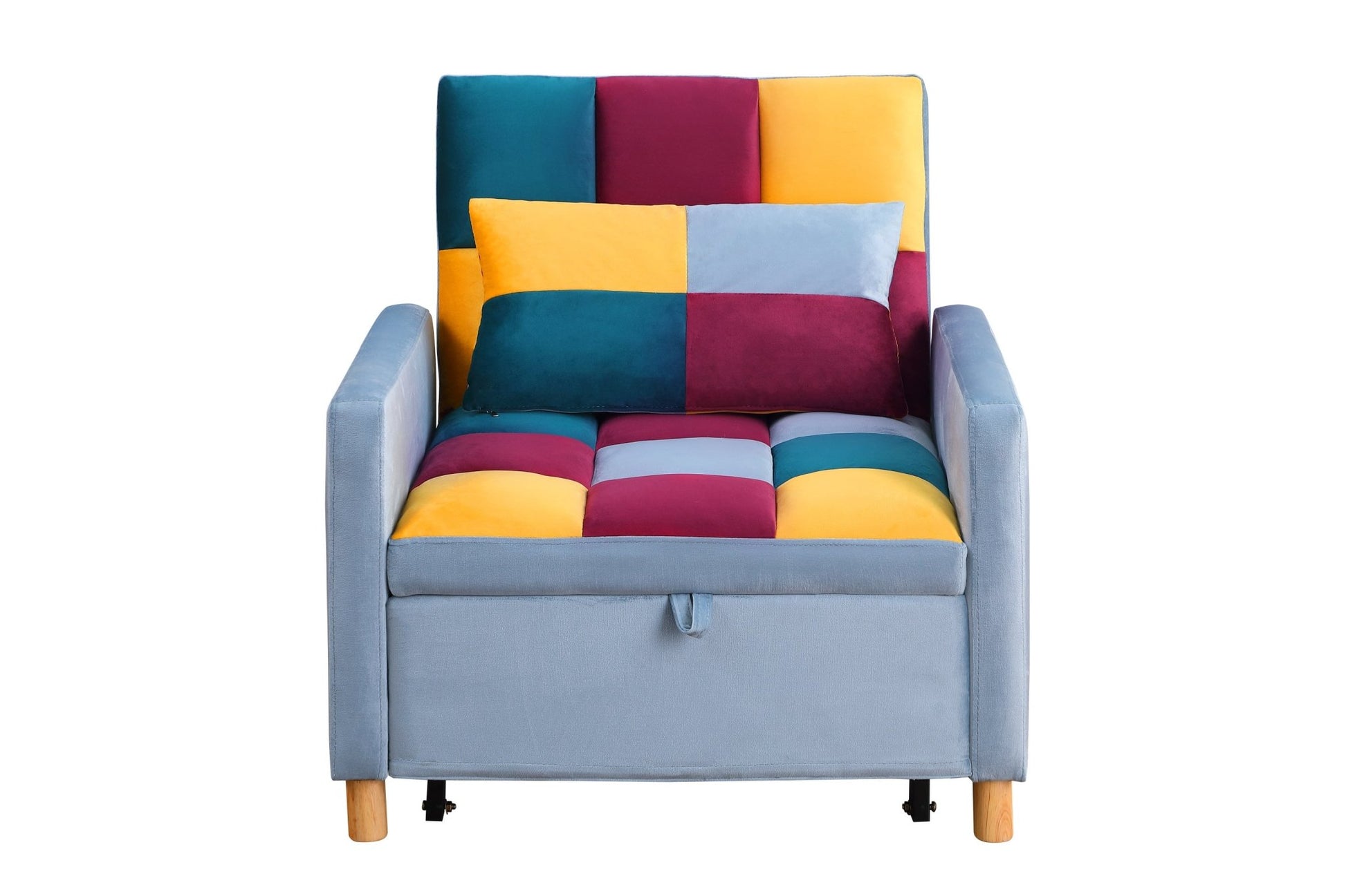 Convertible Sleeper Sofa Chair Bed, Adjustable Chair with Pillow (W142084298) - Direct Wicker