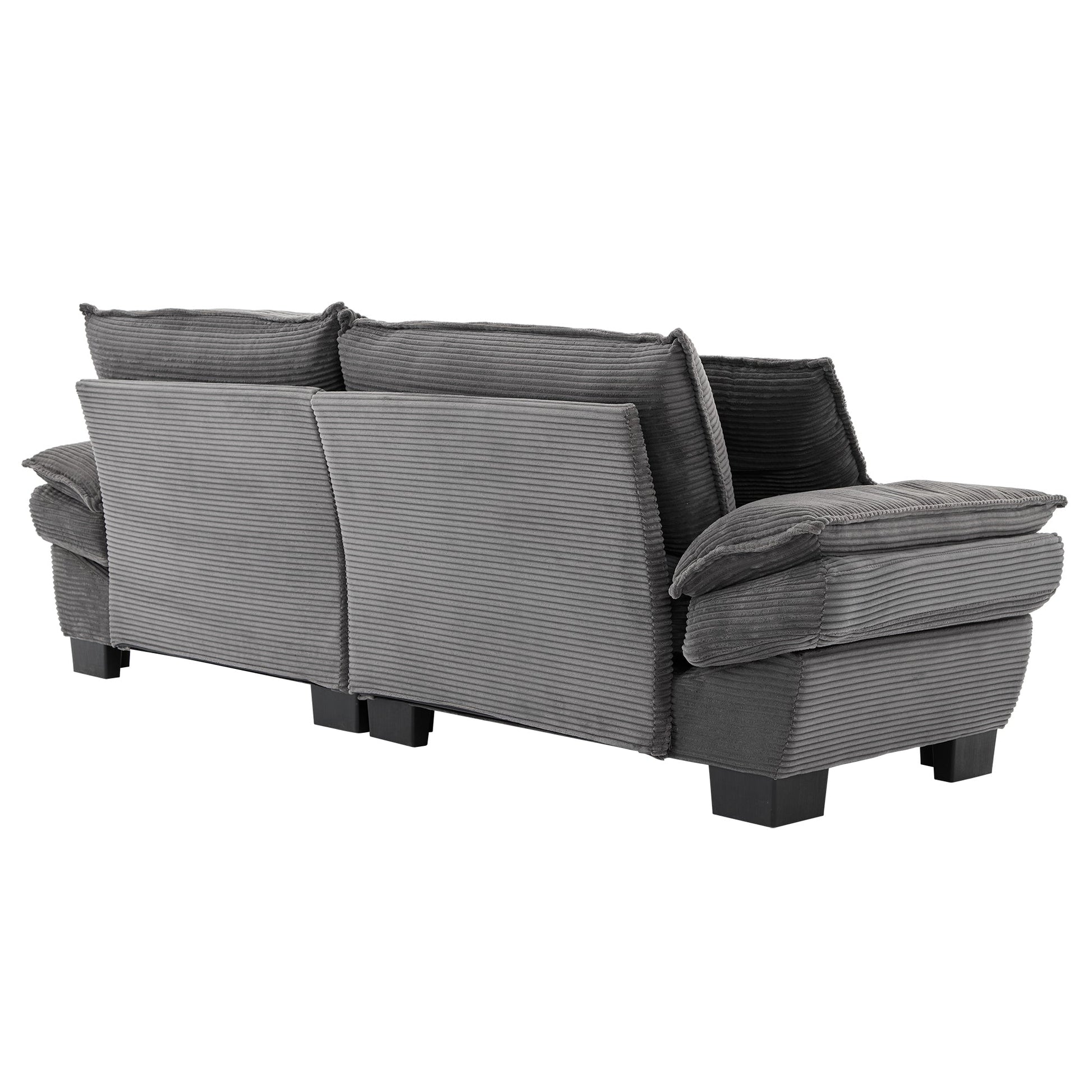 Corduroy Sofa Sleeper Couch Loveseat Sofa with Comfy Pillows (W676P184143) - Direct Wicker