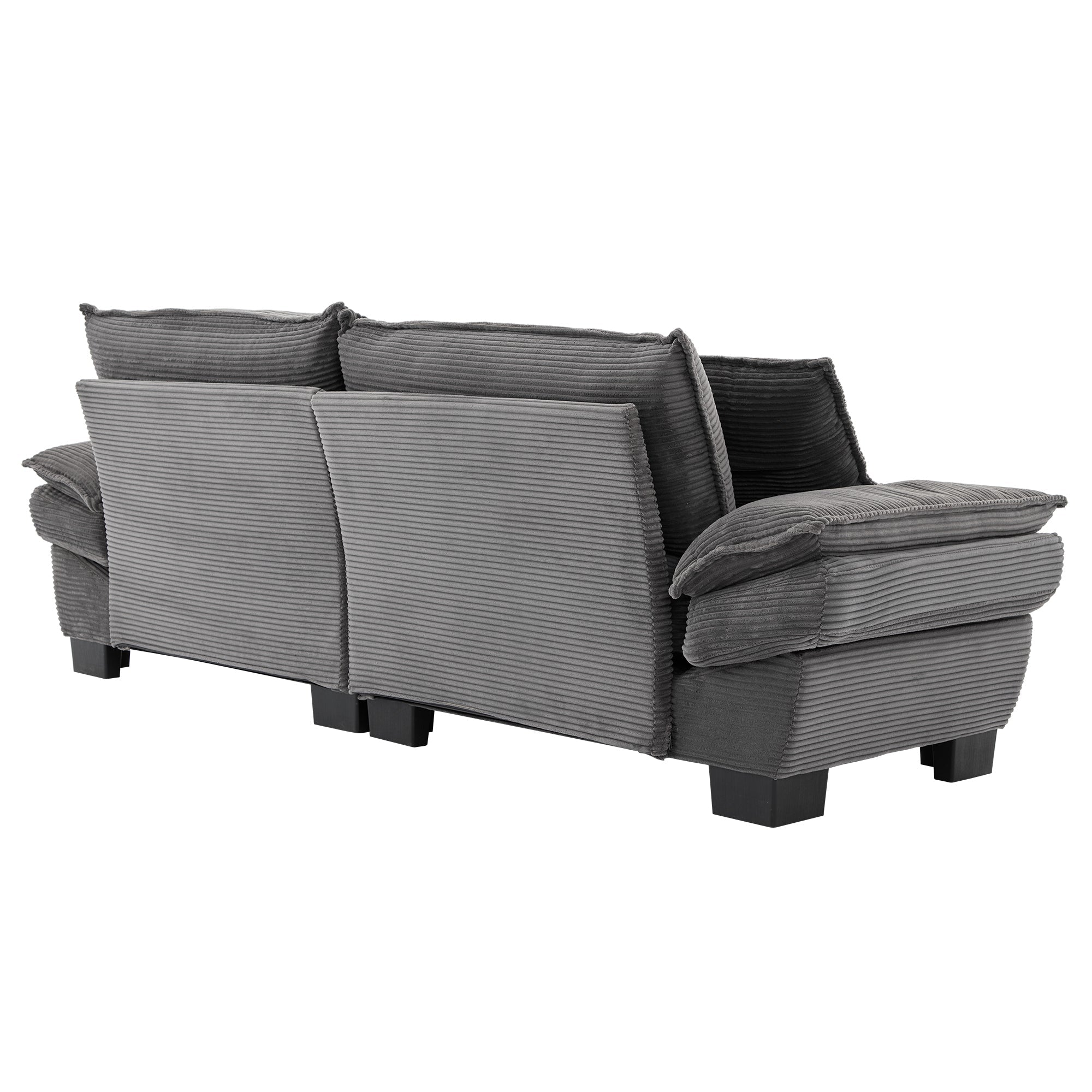 Corduroy Sofa Sleeper Couch Loveseat Sofa with Comfy Pillows (W676P184143) - Direct Wicker