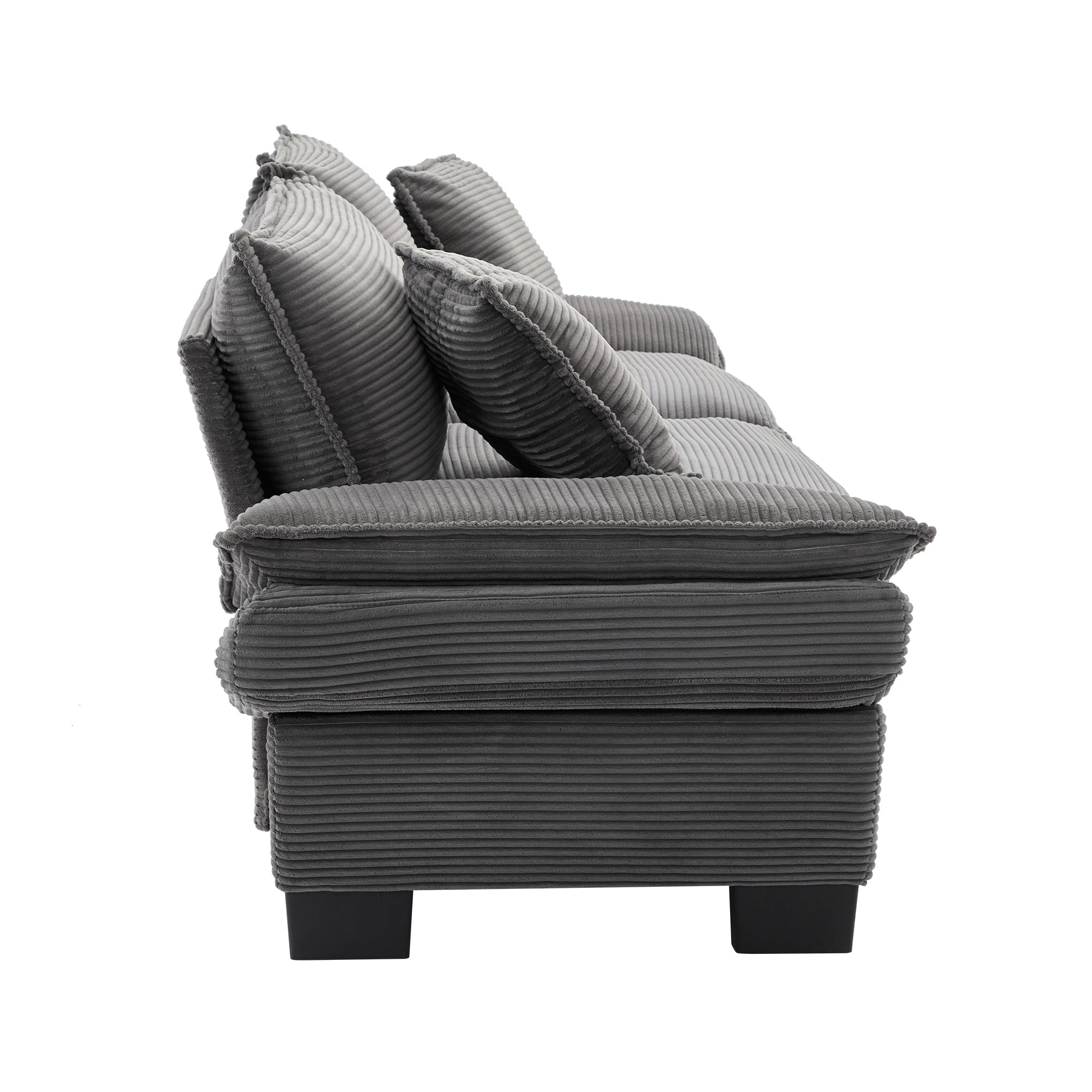 Corduroy Sofa Sleeper Couch Loveseat Sofa with Comfy Pillows (W676P184143) - Direct Wicker