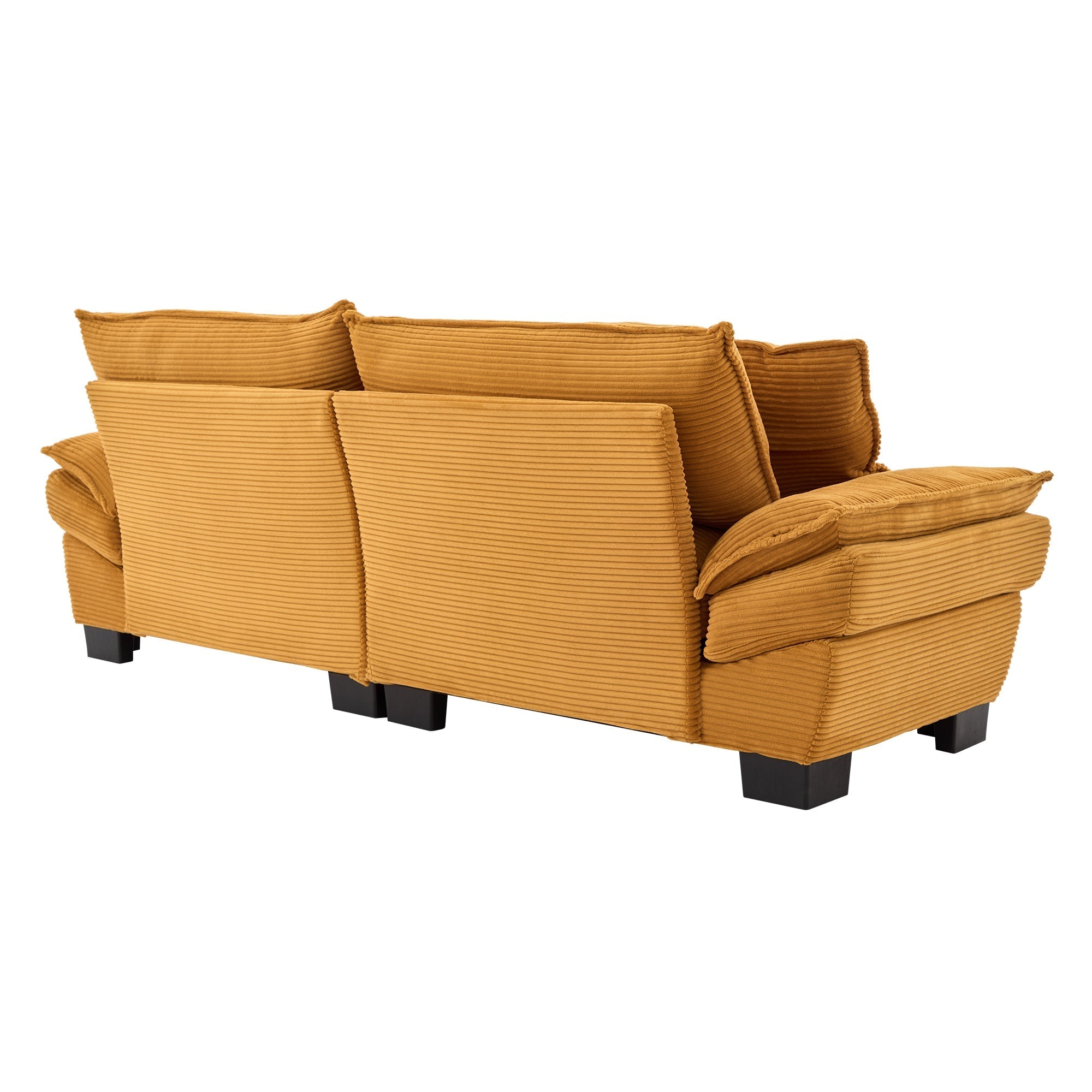 Corduroy Sofa Sleeper Couch Loveseat Sofa with Pillows Comfy Upholstered (W676P184141) - Direct Wicker