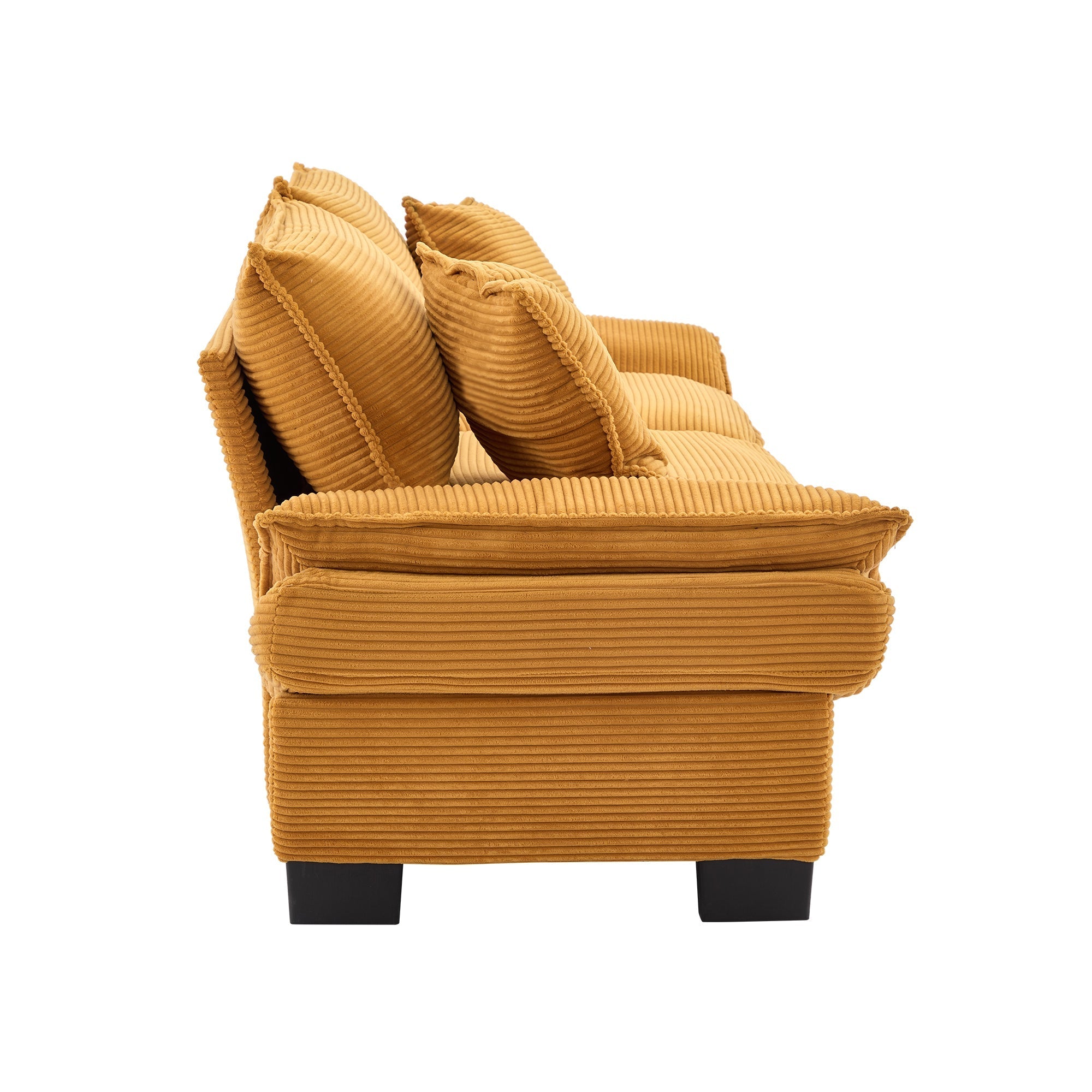 Corduroy Sofa Sleeper Couch Loveseat Sofa with Pillows Comfy Upholstered (W676P184141) - Direct Wicker