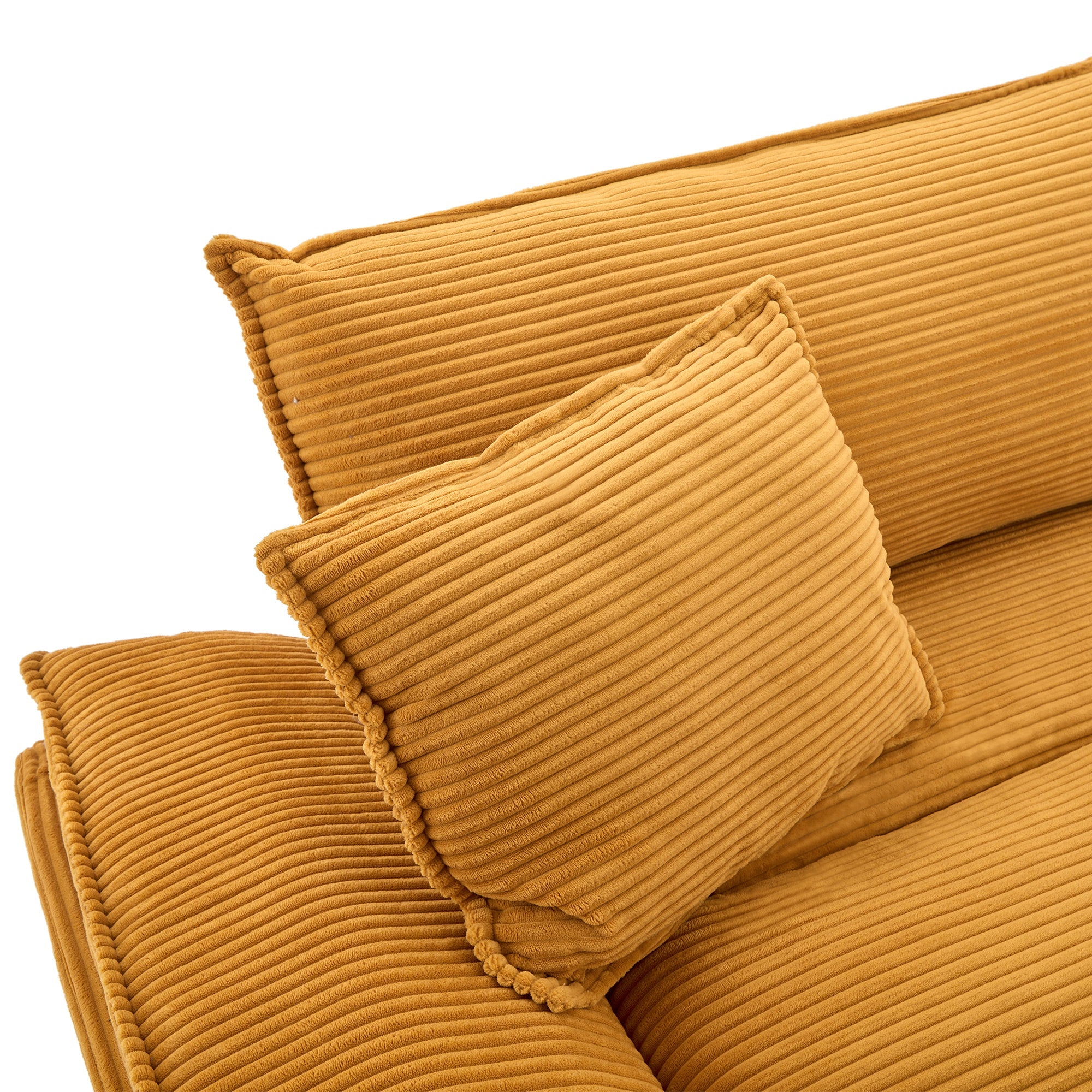 Corduroy Sofa Sleeper Couch Loveseat Sofa with Pillows Comfy Upholstered (W676P184141) - Direct Wicker