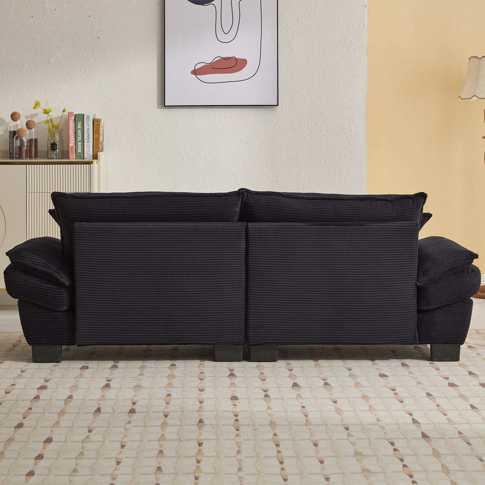 Corduroy Sofa Sleeper Couch Loveseat Sofa with Pillows (W676P184130) - Direct Wicker