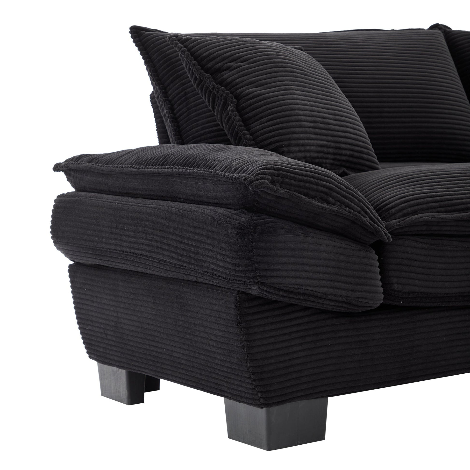 Corduroy Sofa Sleeper Couch Loveseat Sofa with Pillows (W676P184130) - Direct Wicker