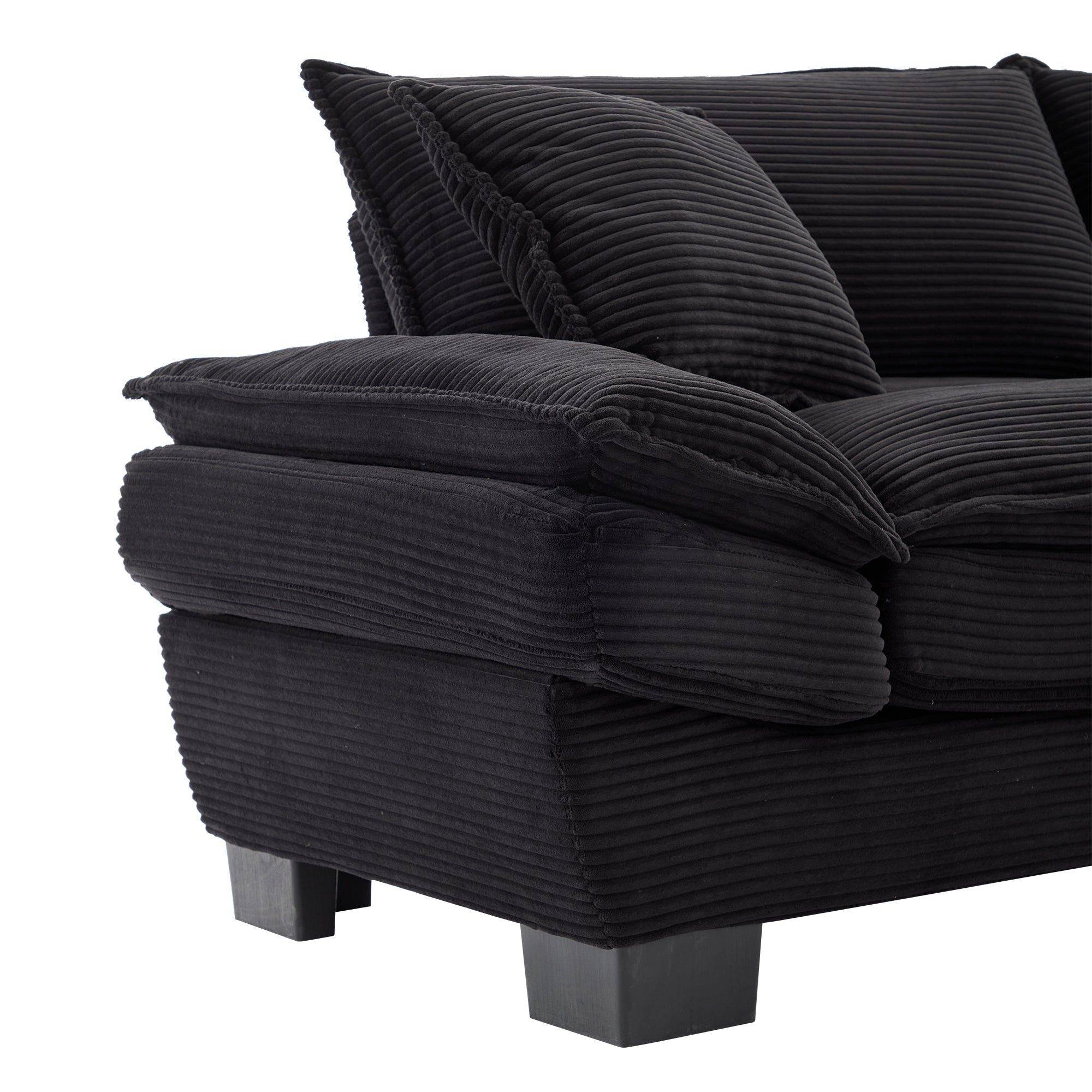 Corduroy Sofa Sleeper Couch Loveseat Sofa with Pillows (W676P184130) - Direct Wicker