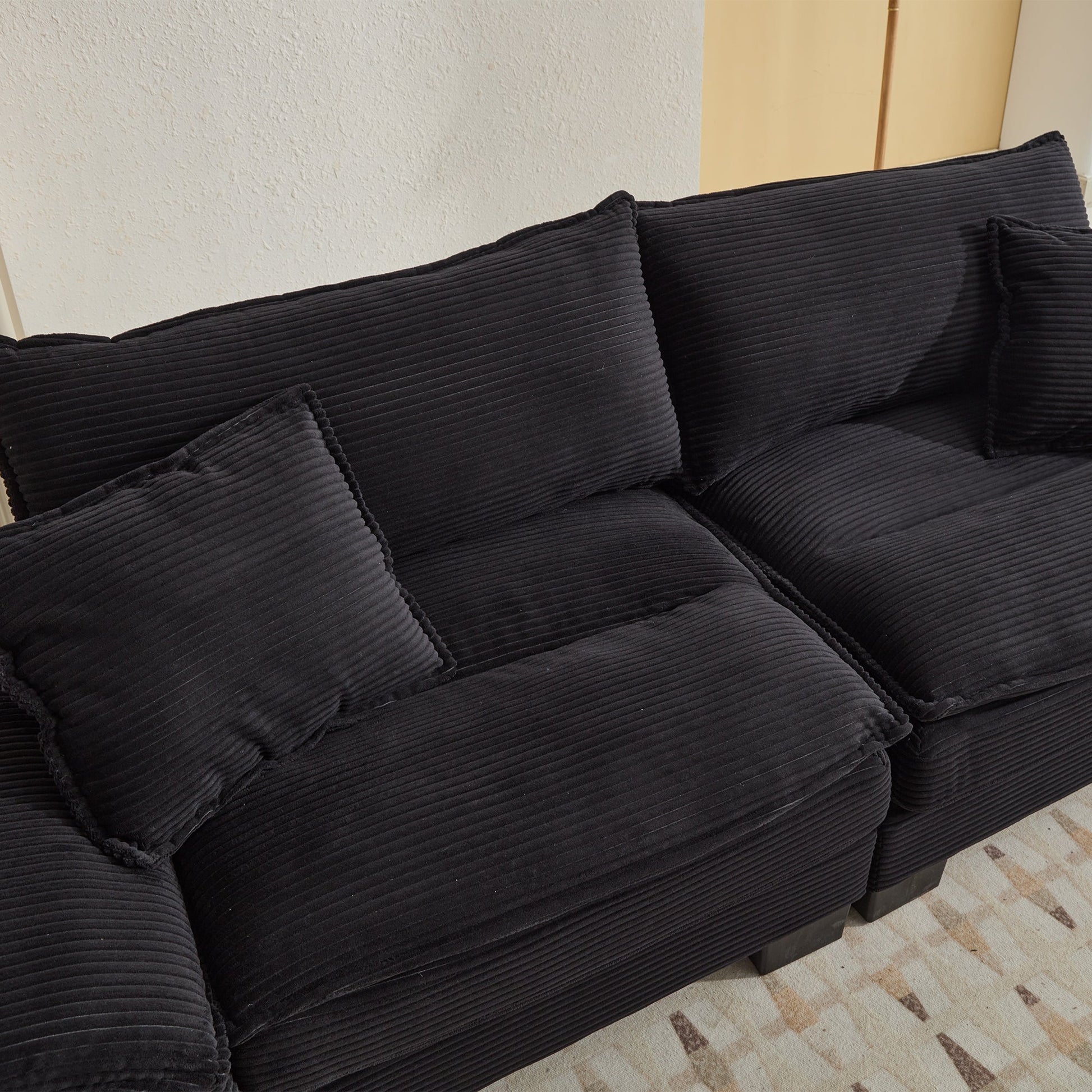 Corduroy Sofa Sleeper Couch Loveseat Sofa with Pillows (W676P184130) - Direct Wicker