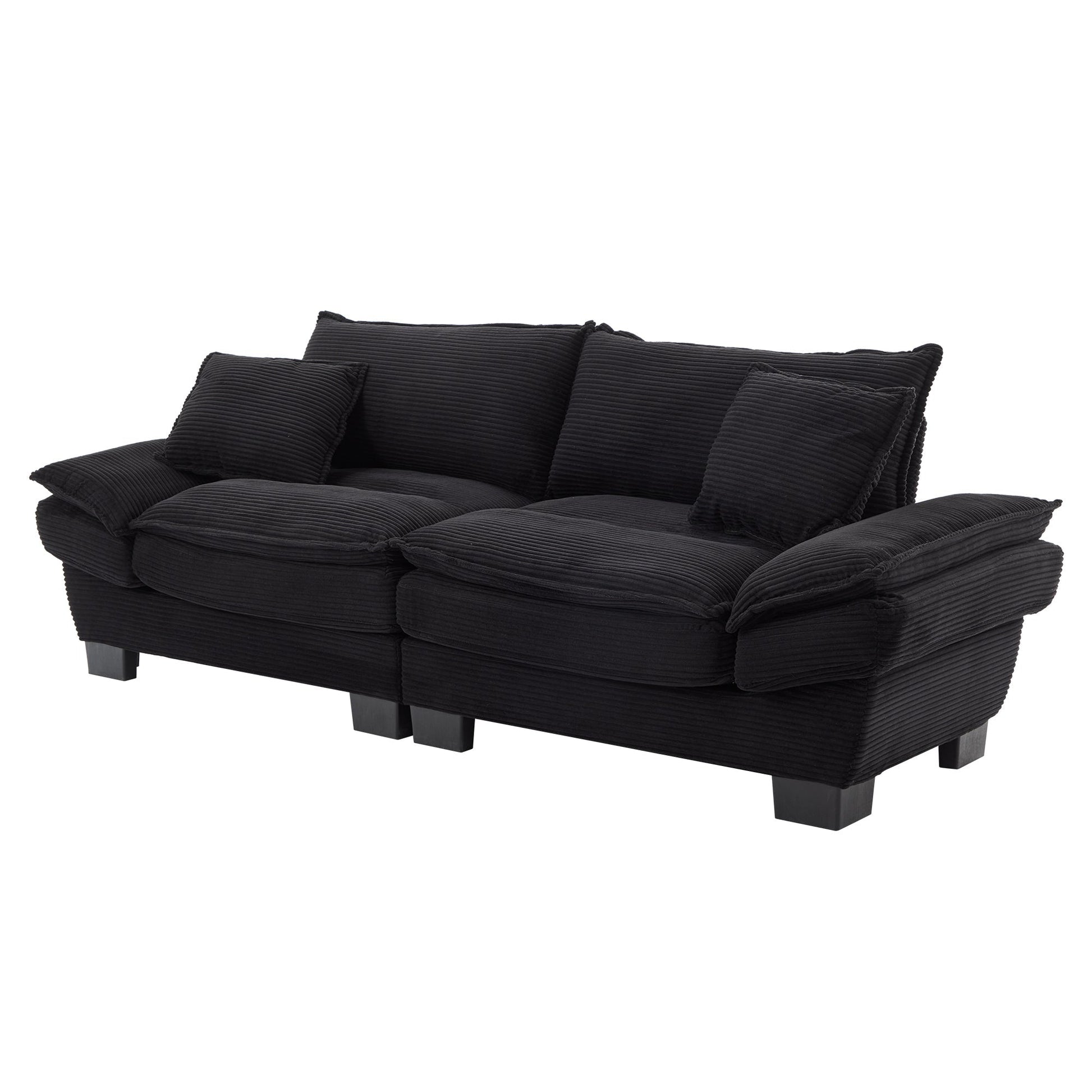 Corduroy Sofa Sleeper Couch Loveseat Sofa with Pillows (W676P184130) - Direct Wicker