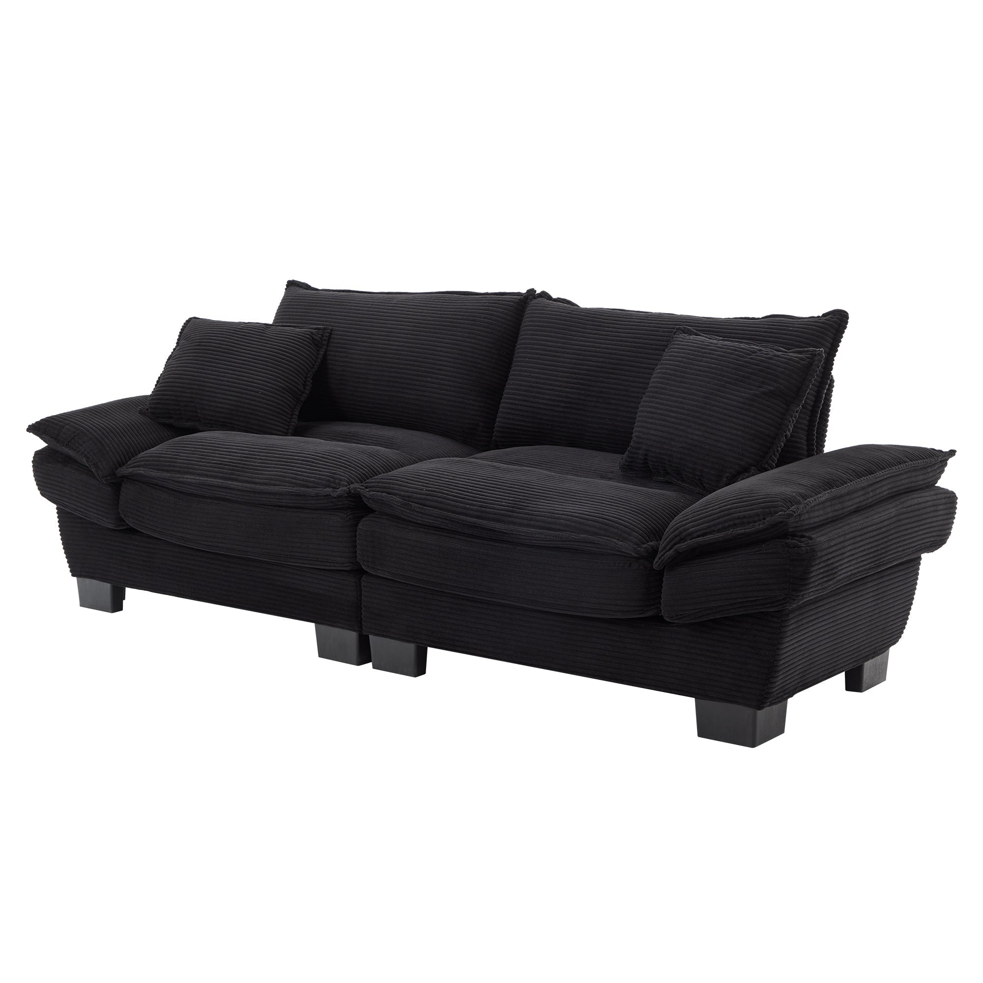 Corduroy Sofa Sleeper Couch Loveseat Sofa with Pillows (W676P184130) - Direct Wicker