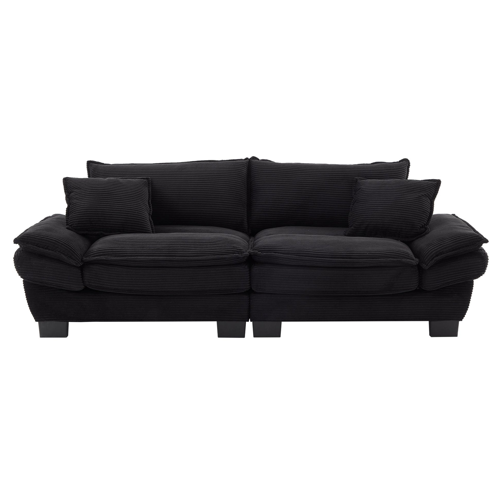 Corduroy Sofa Sleeper Couch Loveseat Sofa with Pillows (W676P184130) - Direct Wicker