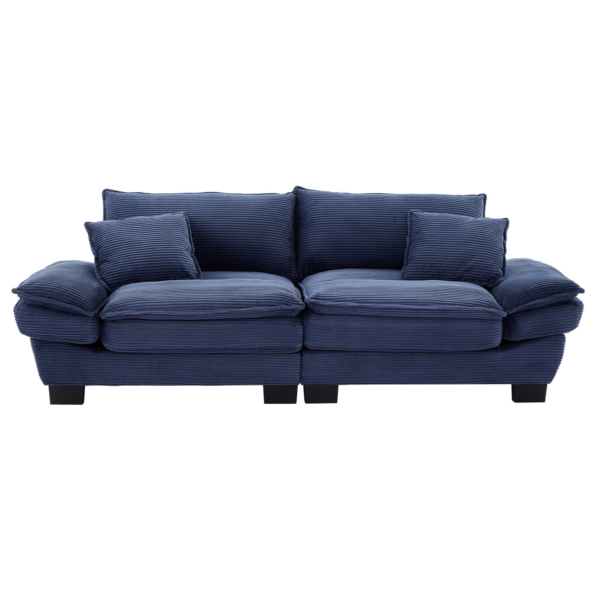 Corduroy Sofa Sleeper Couch Loveseat Sofa with Pillows (W676P184142) - Direct Wicker